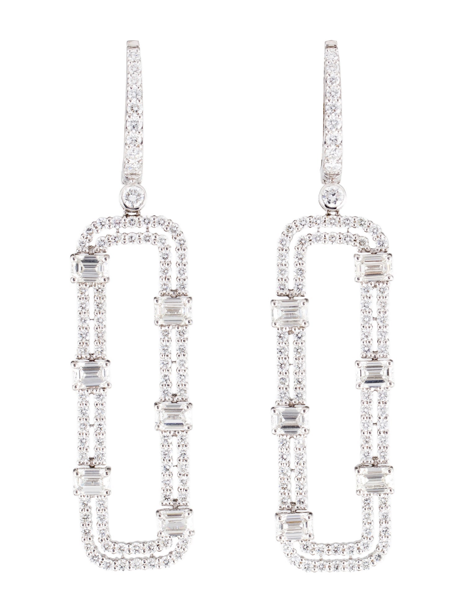 Daniella Design 18K 5.69ctw Diamond Drop Earrings