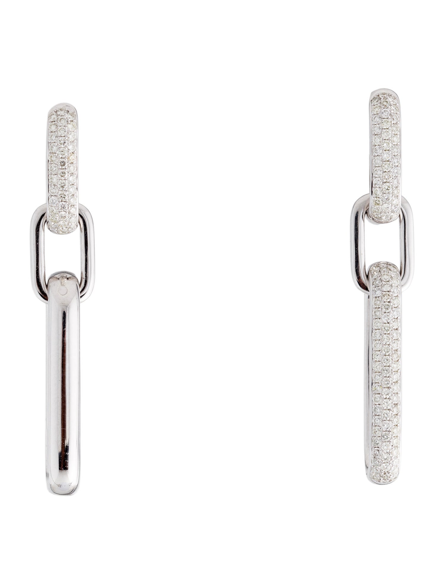 Daniella Design 18K 1.30ctw Diamond Link Drop Earrings