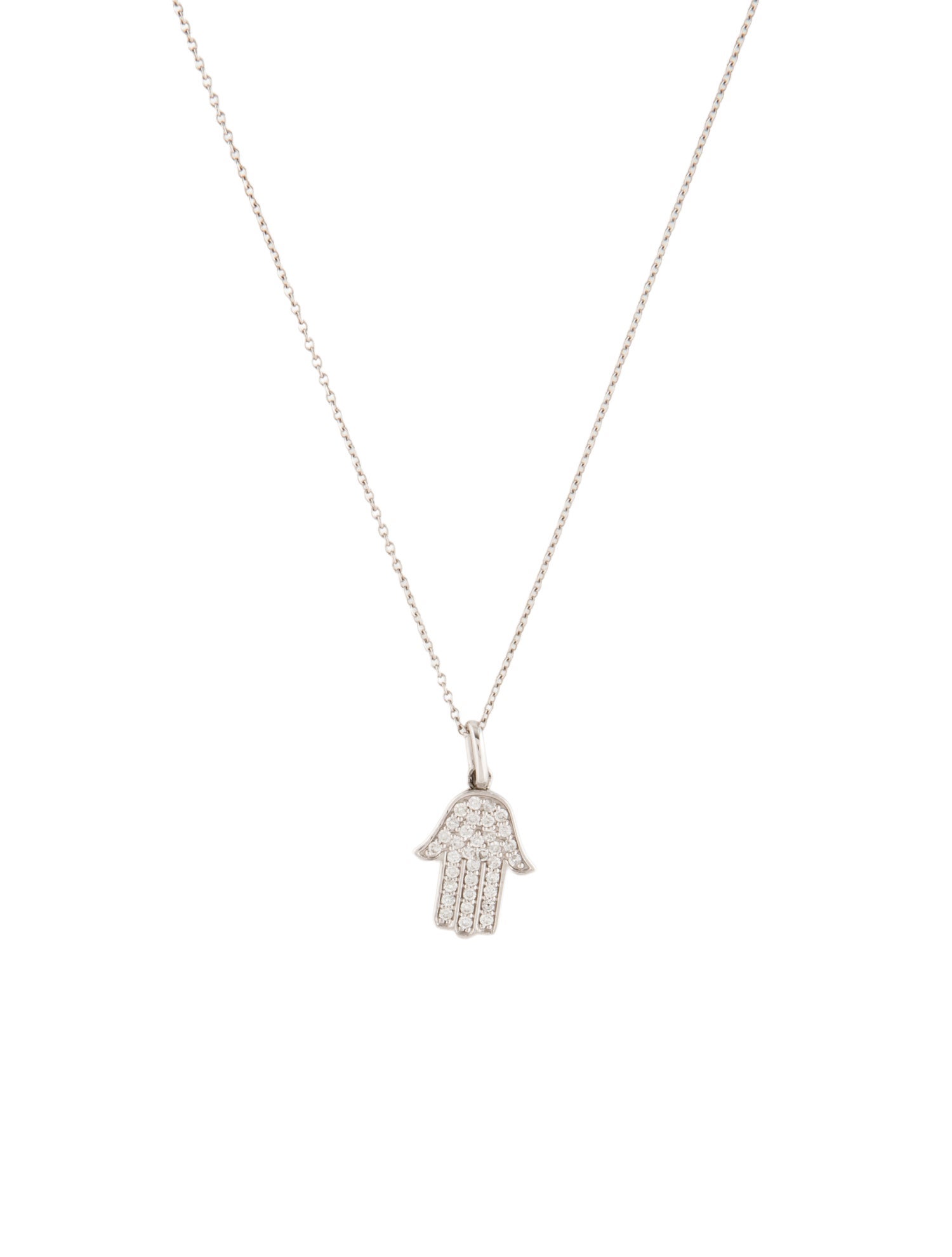 Daniella Design 18K Diamond Hamsa Pendant Necklace