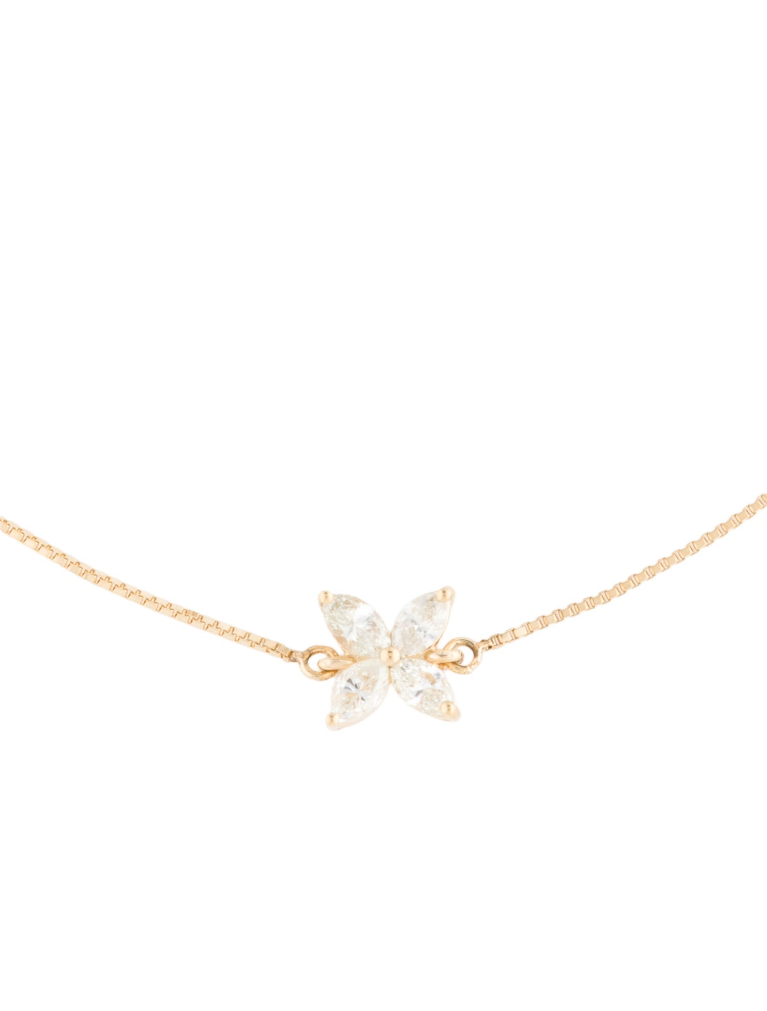 Daniella Design 18K Diamond Flower Link Bracelet