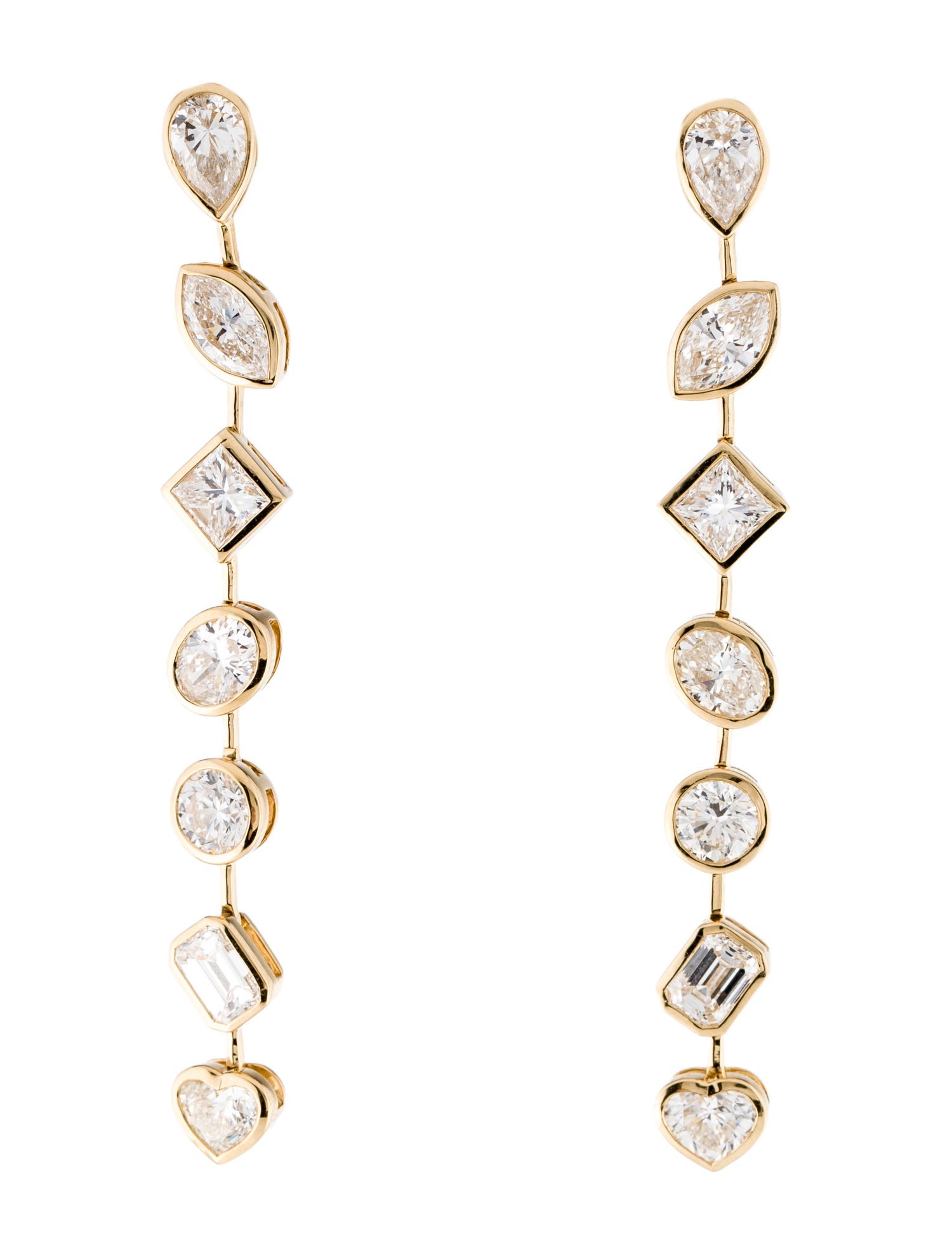 Daniella Design 18K 4.30ctw Diamond Drop Earrings