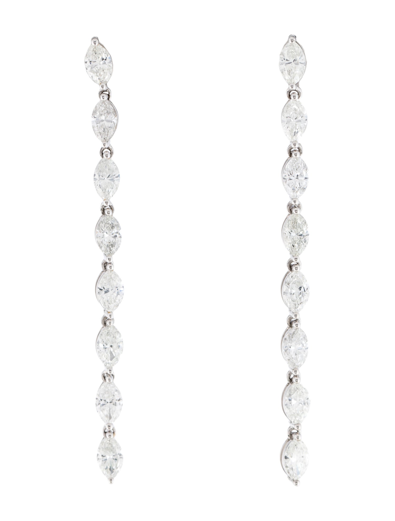 Daniella Design 18K 3.91ctw Diamond Drop Earrings