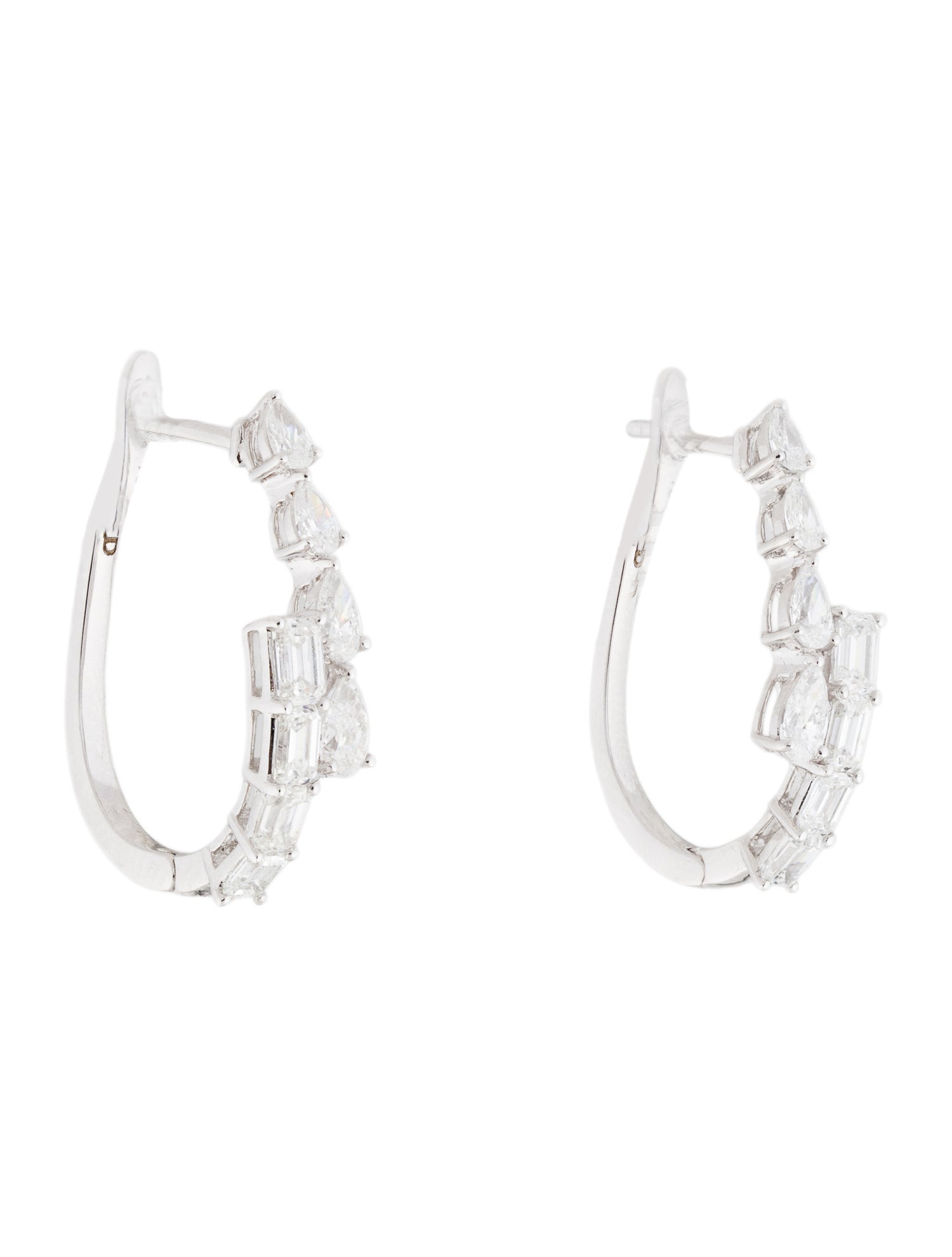 Daniella Design 18K 2.56ctw Diamond Hoops w/ Tags