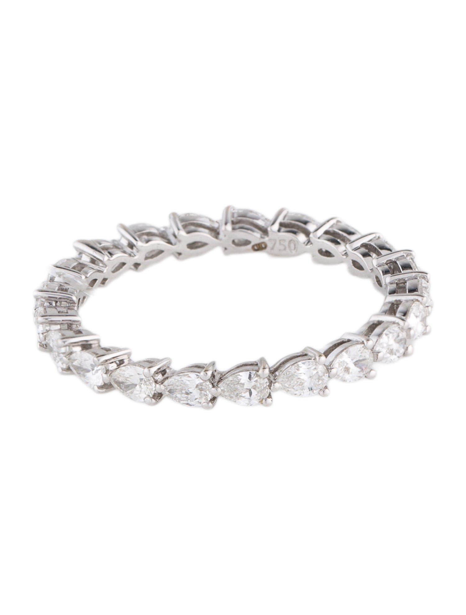 Daniella Design 18K 1.02ctw Diamond Horizontal Pear Eternity Band