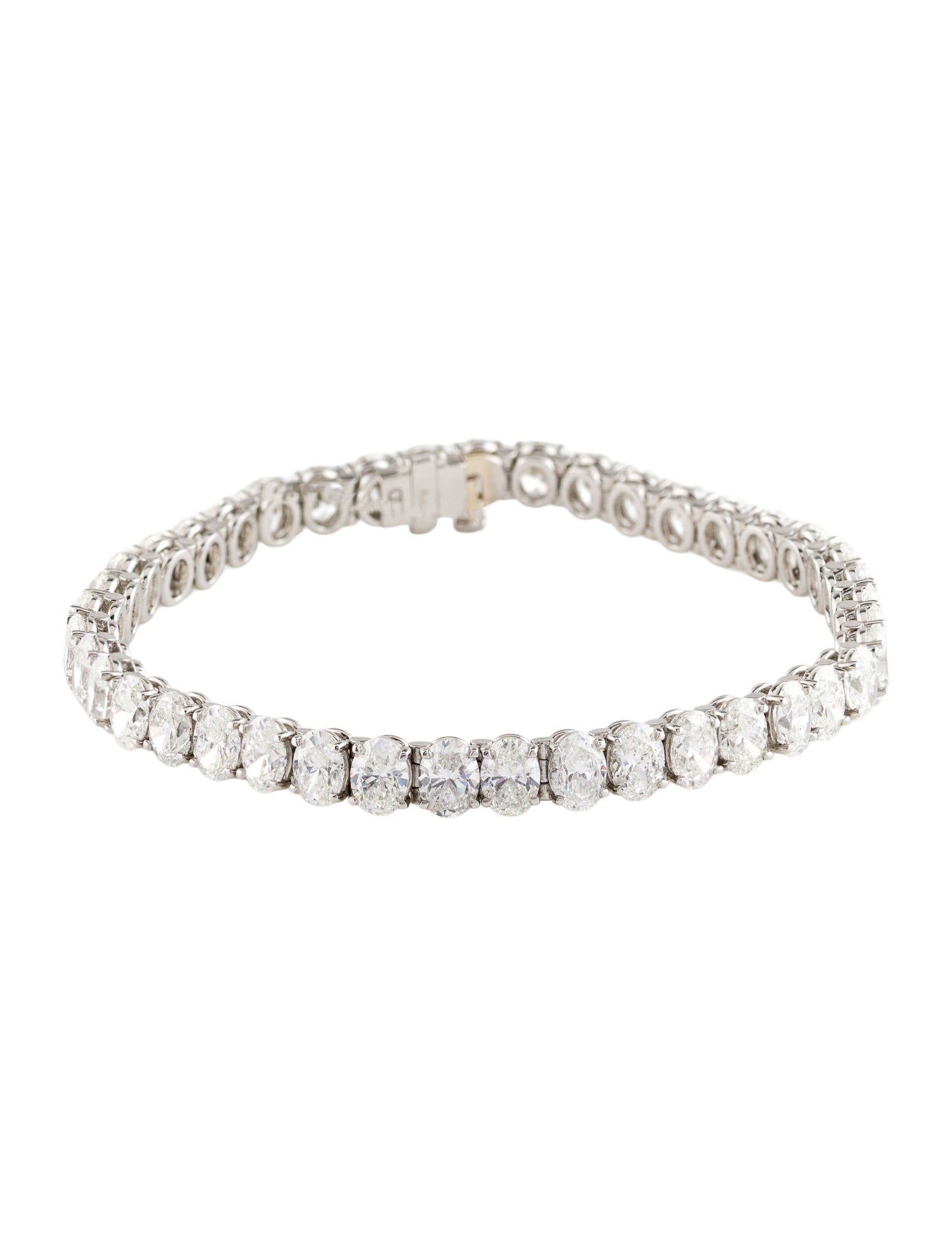 Daniella Design Platinum 15.29ctw Diamond Tennis Bracelet
