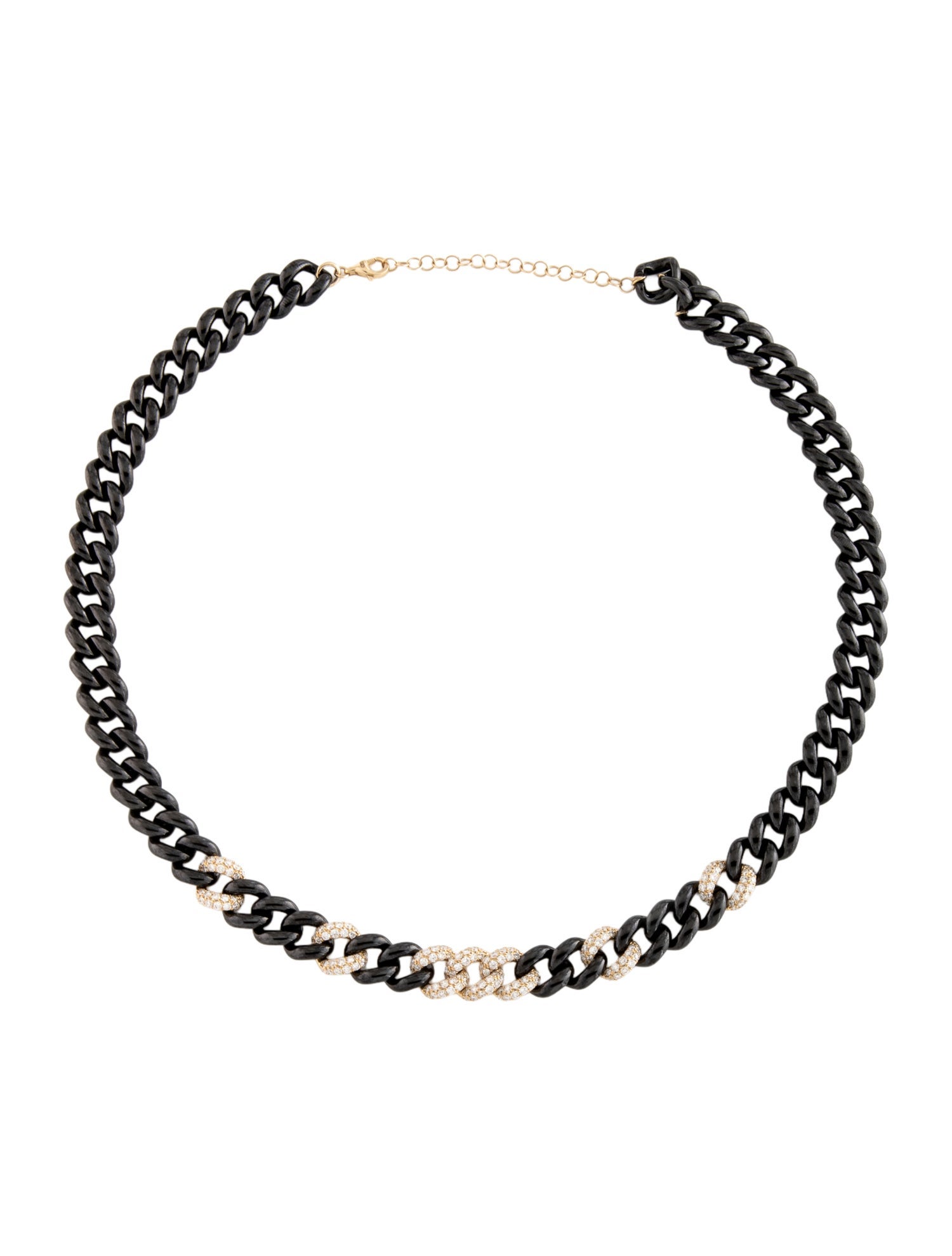 Daniella Design 2.52ctw Diamond Curb Link Necklace