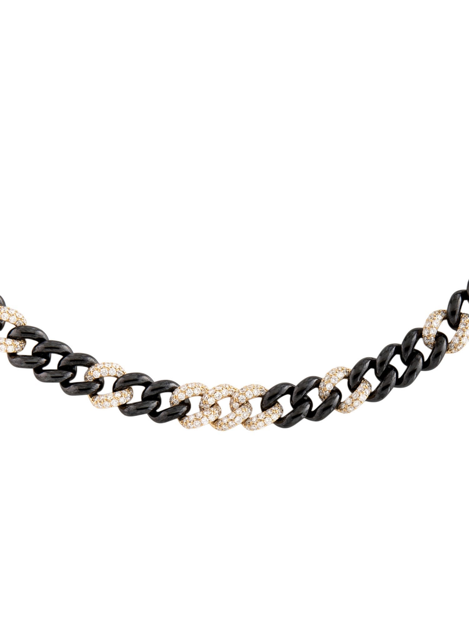 Daniella Design 2.52ctw Diamond Curb Link Necklace