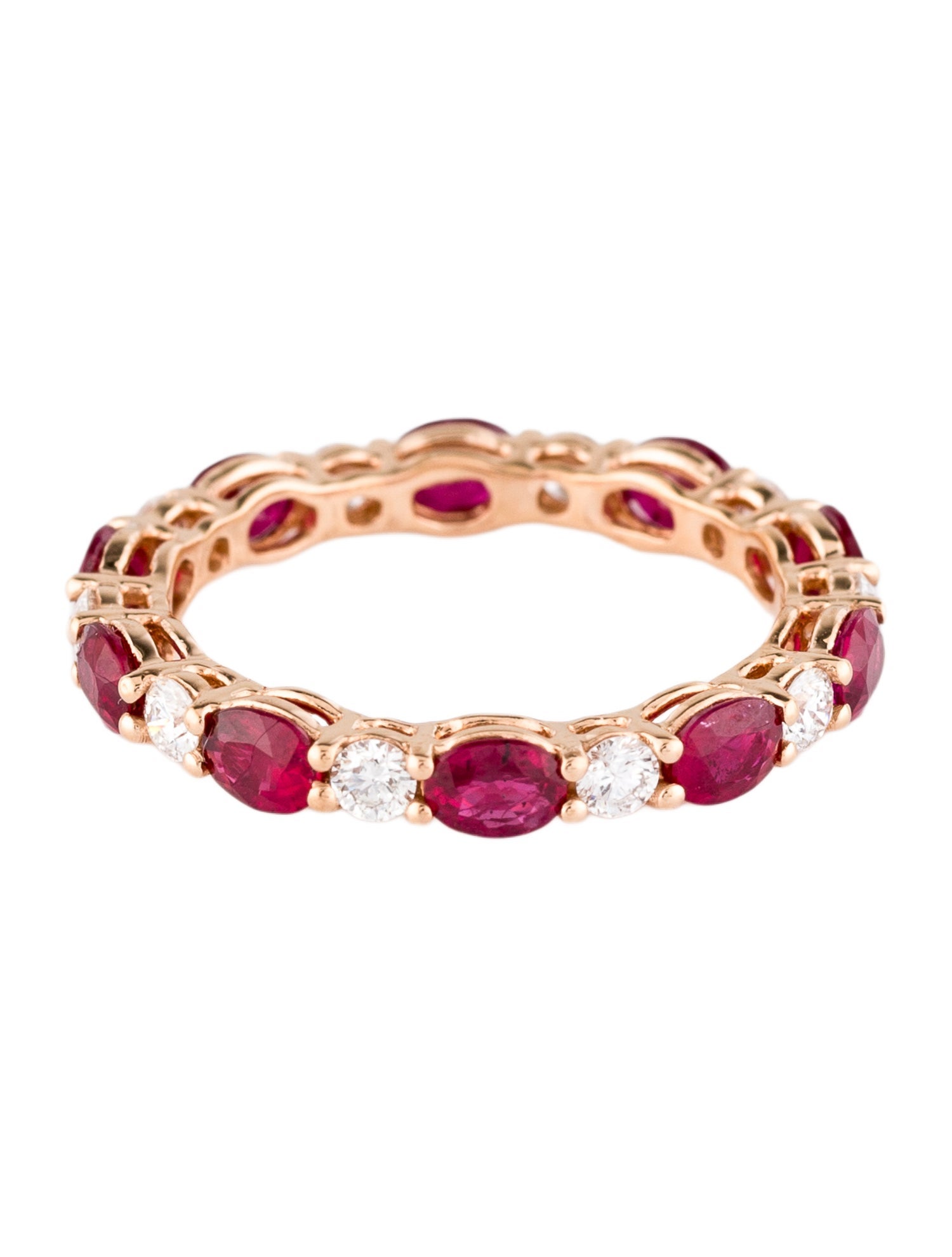 Daniella Design 18K 1.59ctw Ruby & Diamond Eternity Band
