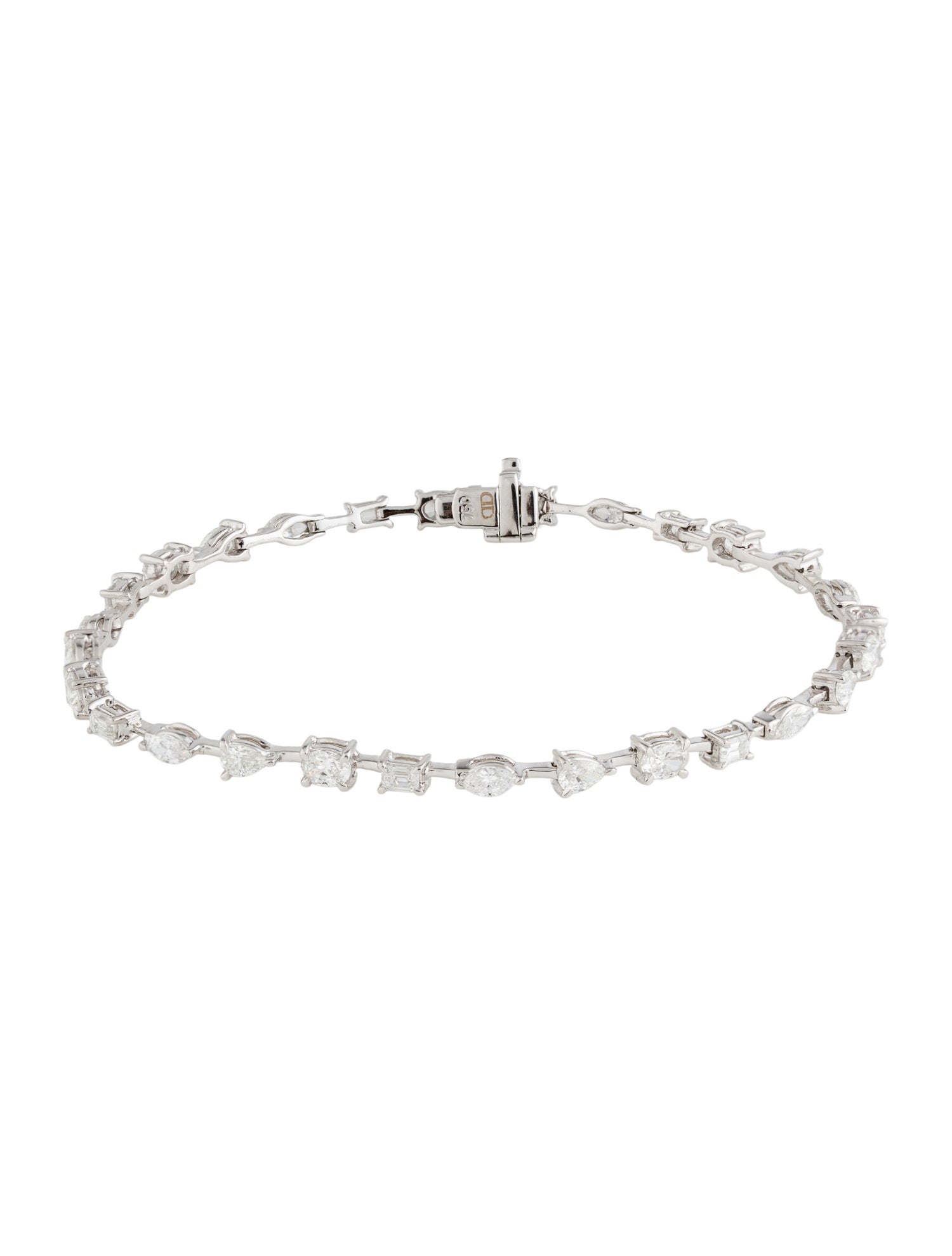 Daniella Design 18K 3.02ctw Diamond Mixed Cut Link Bracelet