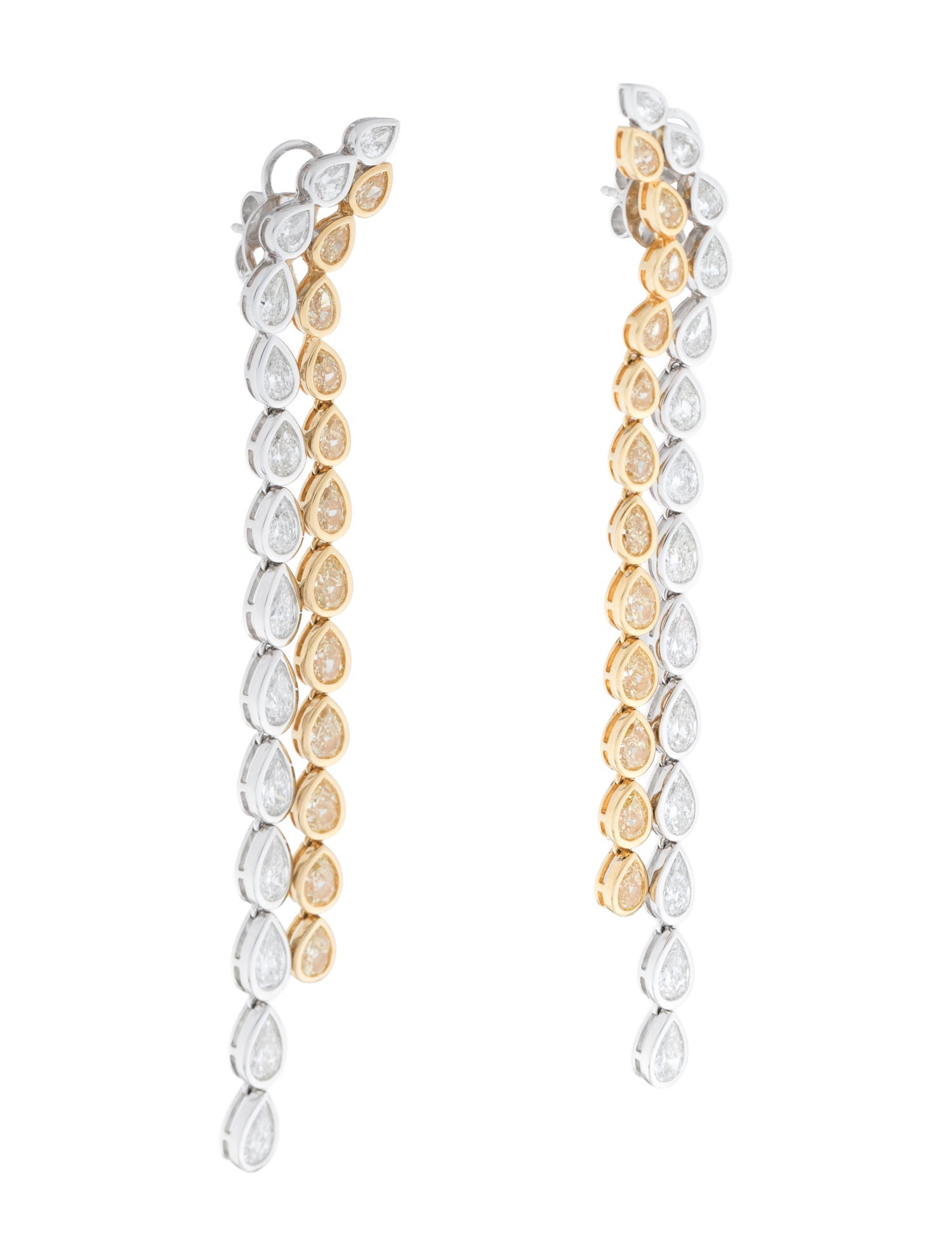 Daniella Design 18K 8.46ctw Diamond Drop Earrings