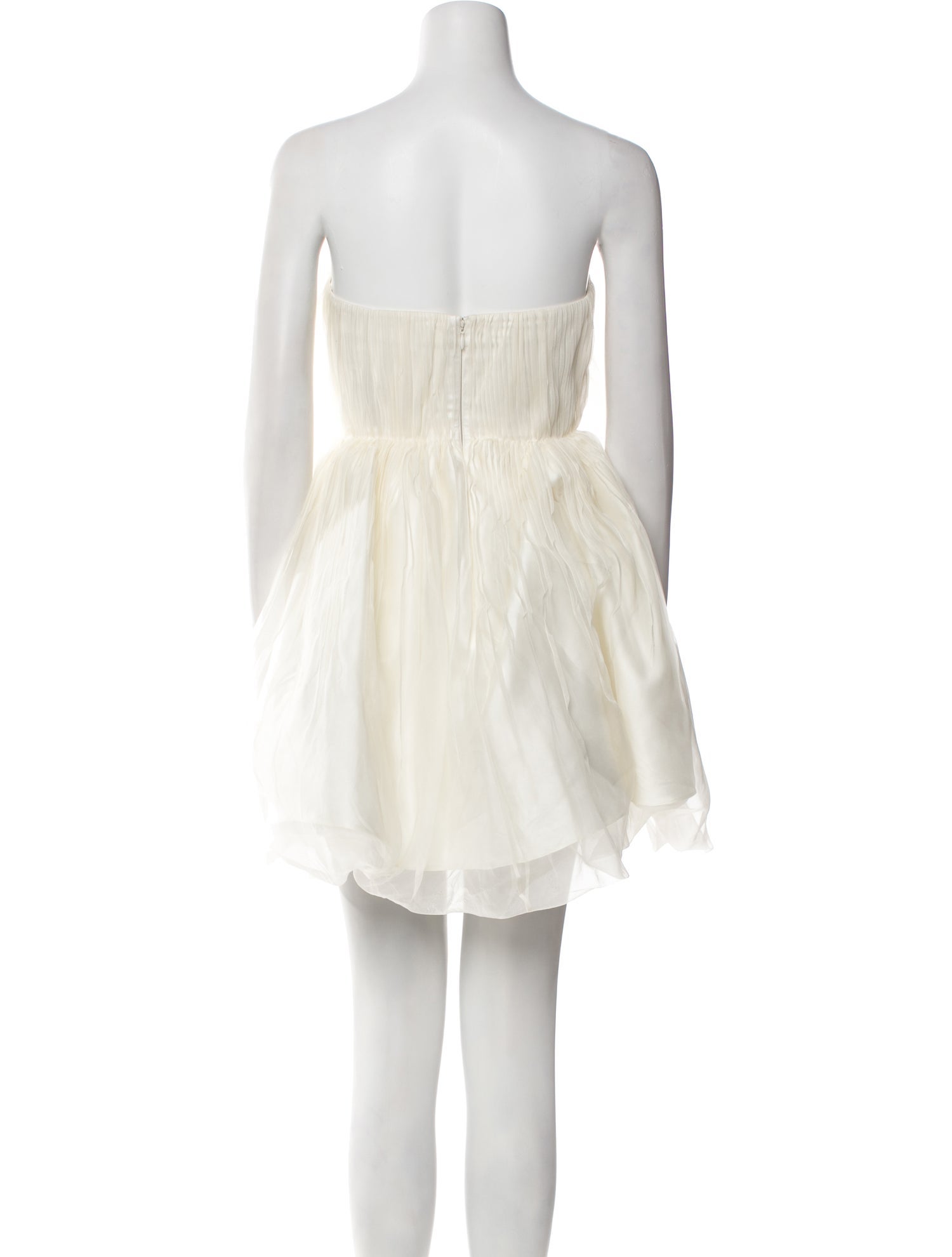 danielle frankel mini dress Danielle Frankel, Bridal Estelle satin twill minidress, Women, White, US 6, Dresses, Materialmix