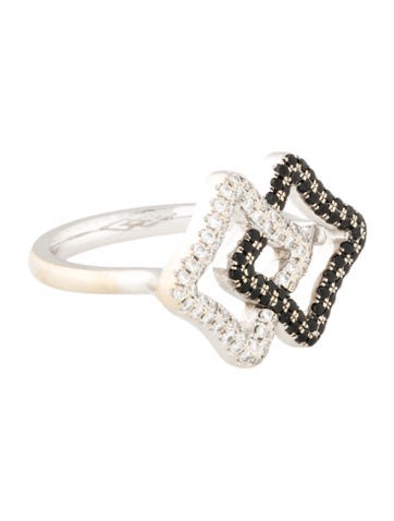 Danielle Marks Cocktail Ring 18K Diamond Intertwined 7