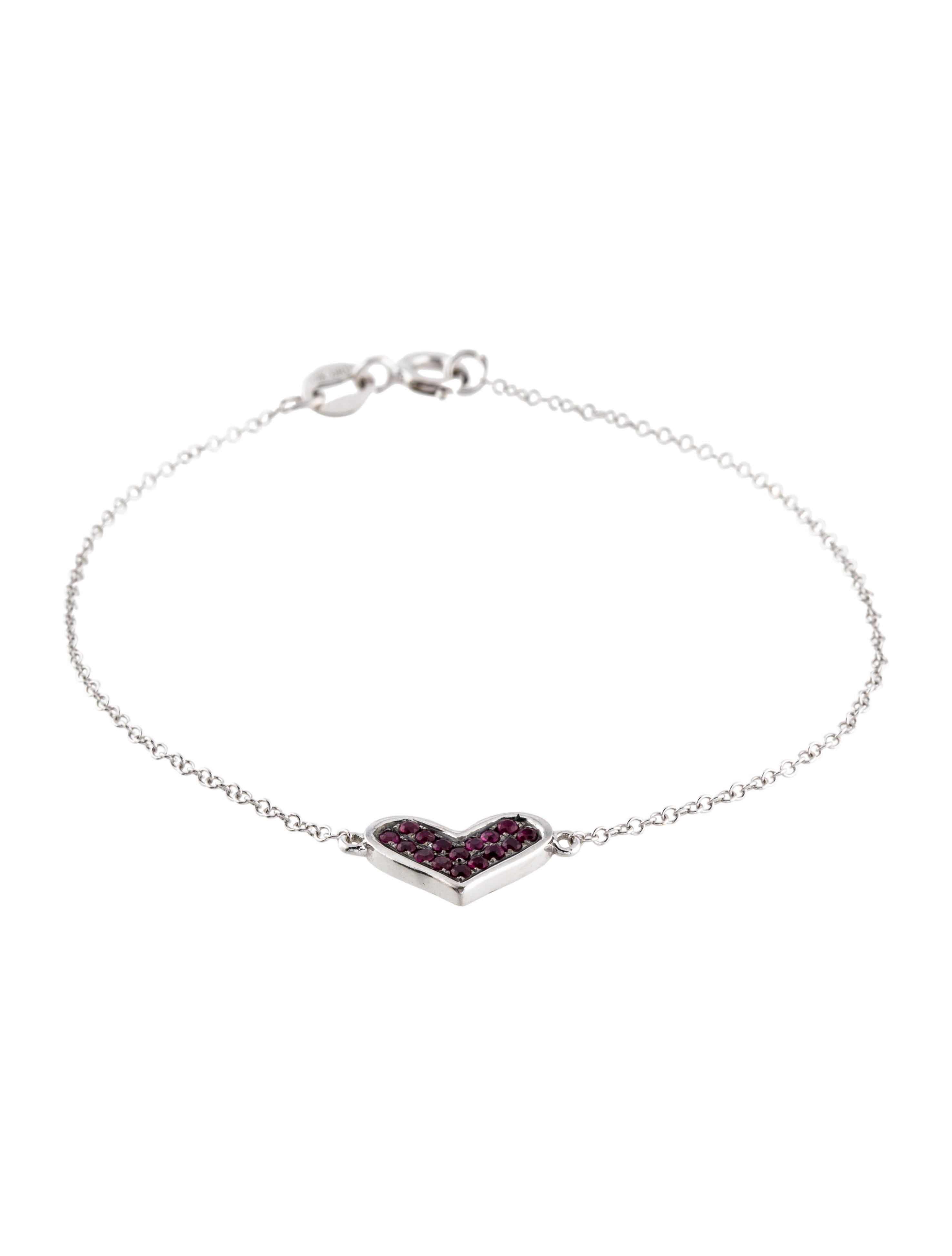 Dana Rebecca 14 Ruby Heart Station Bracelet Bracelets Danre20073 Dana Rebecca 14 Ruby Heart Station Bracelet
