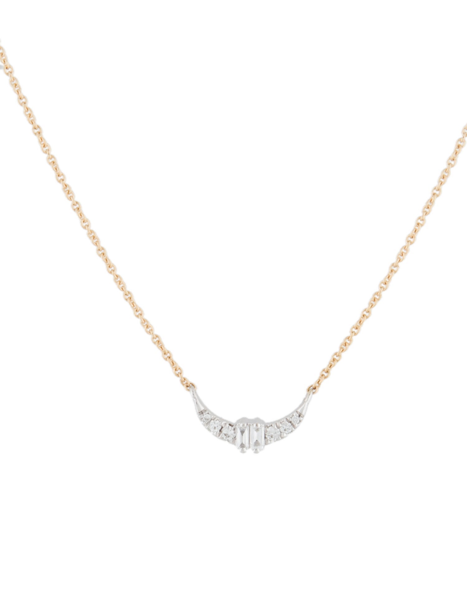Dana Rebecca Designs 14K Diamond Crescent Pendant Necklace