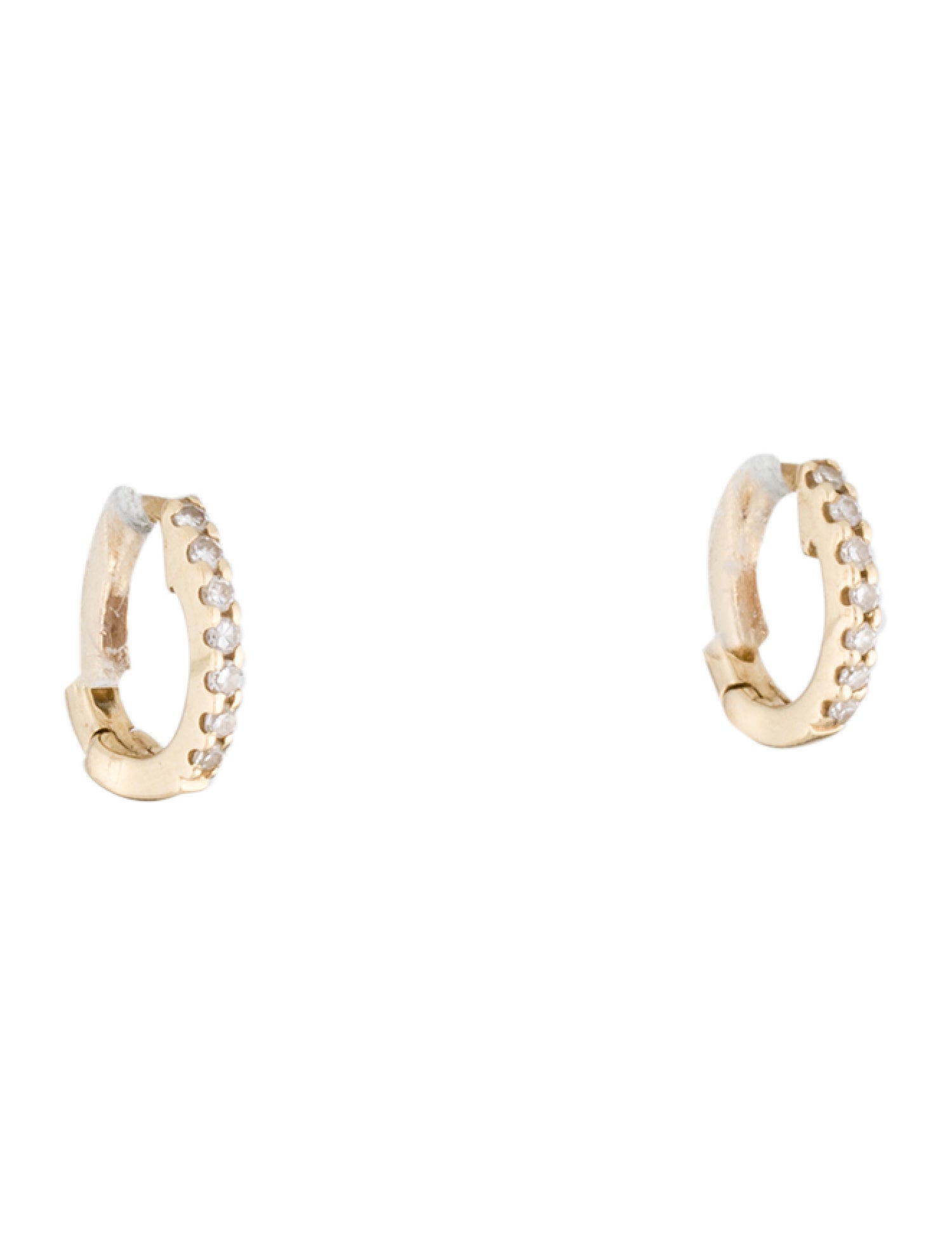 Dana Rebecca Designs 14K Diamond Mini Huggie Earrings
