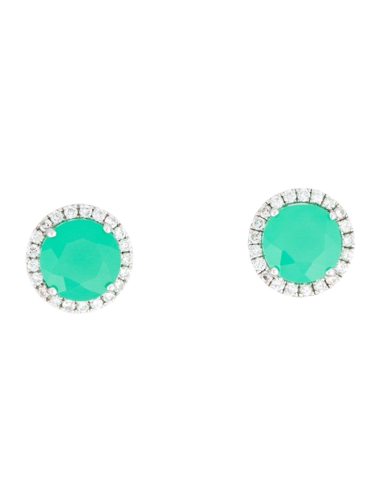 Dana Rebecca Designs 14K Chrysoprase & Diamond Anna Beth Stud Earrings