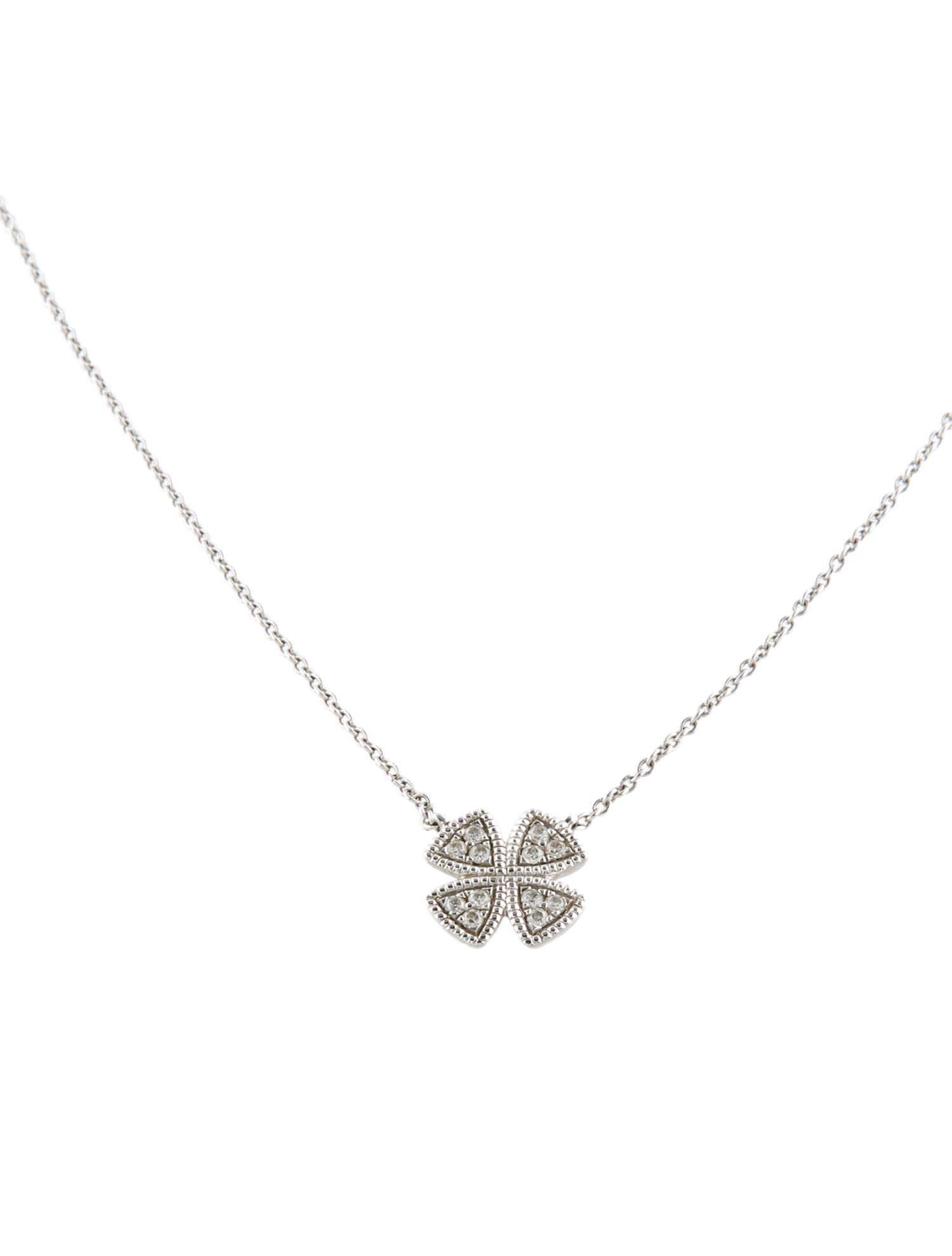 Dana Rebecca Designs 14K Diamond Clover Pendant Necklace