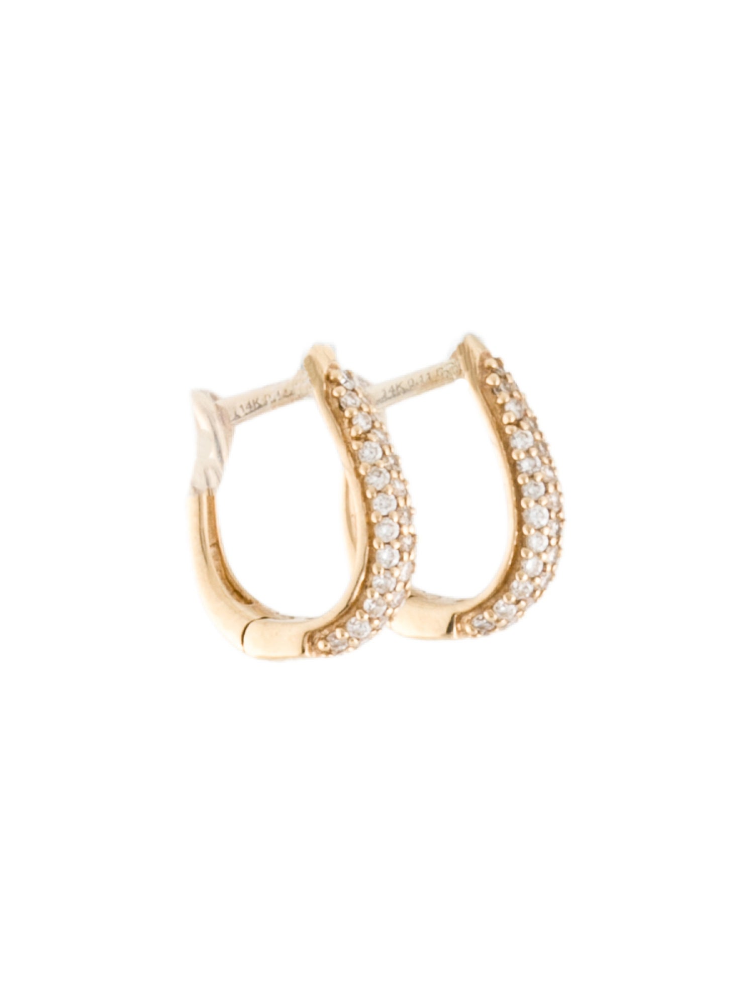 Dana Rebecca Designs 14K Diamond DRD Tapered Huggies