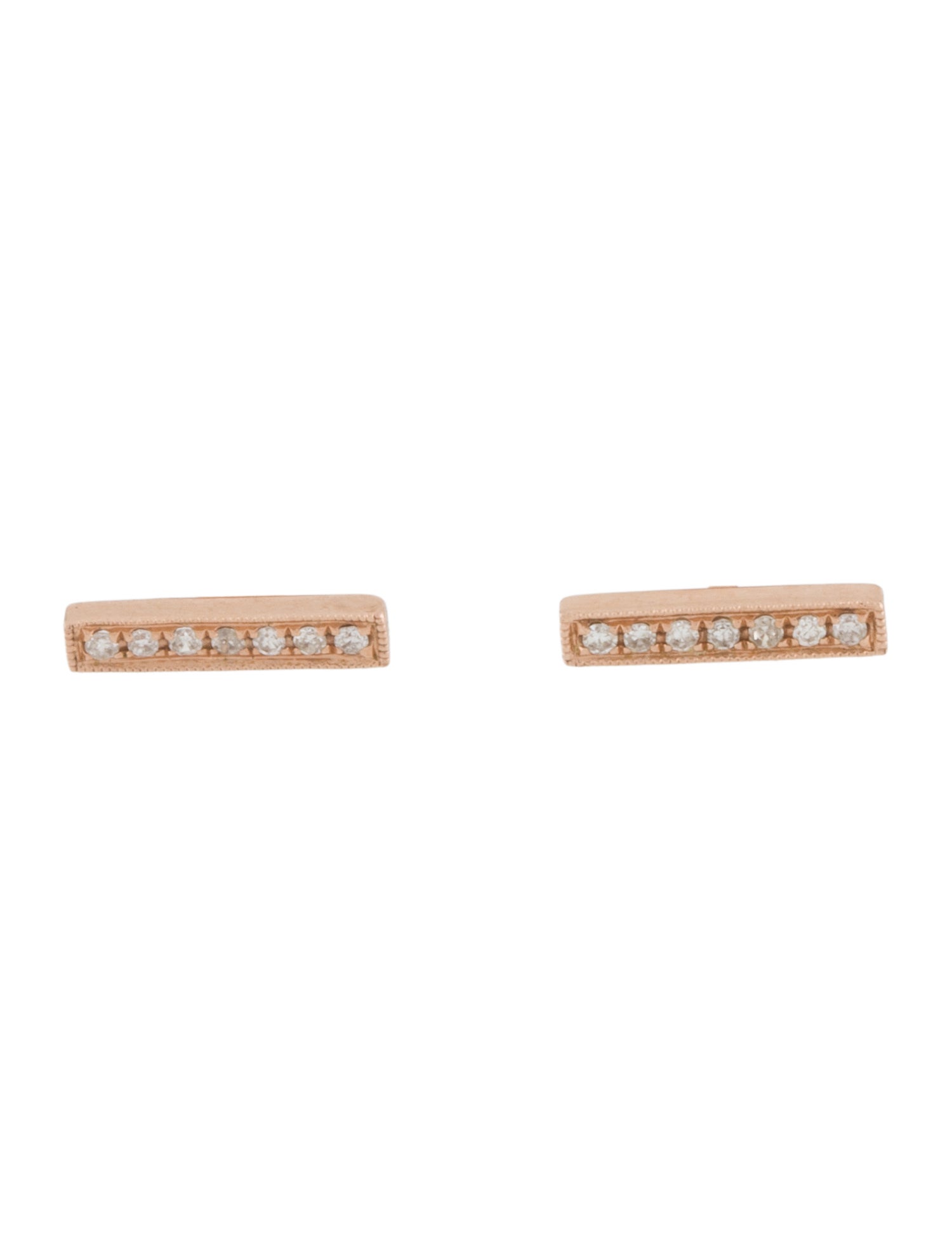 Dana Rebecca Designs 14K Diamond Sylvie Rose Bar Stud Earrings