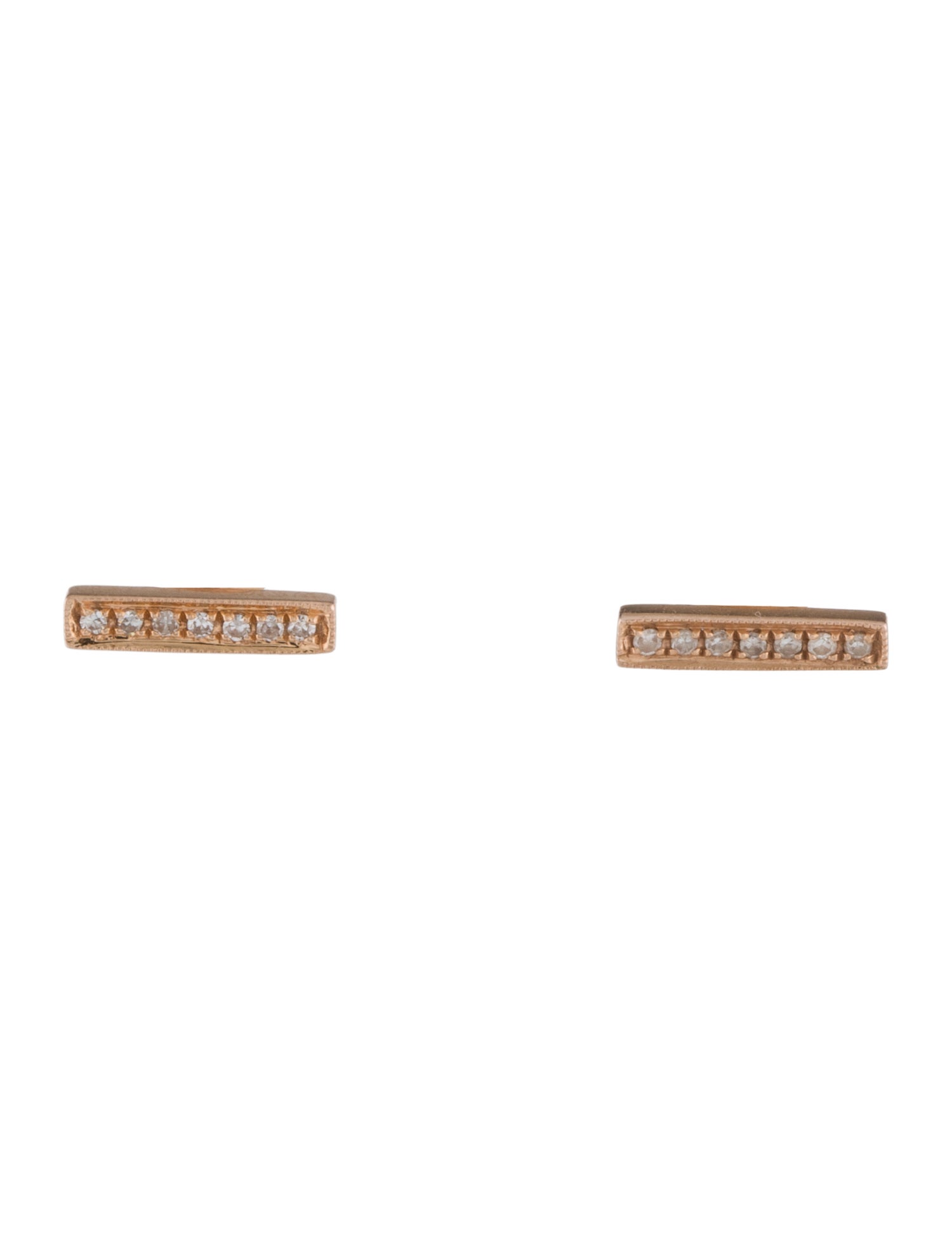 Dana Rebecca Designs 14K Diamond Sylvie Rose Bar Stud Earrings