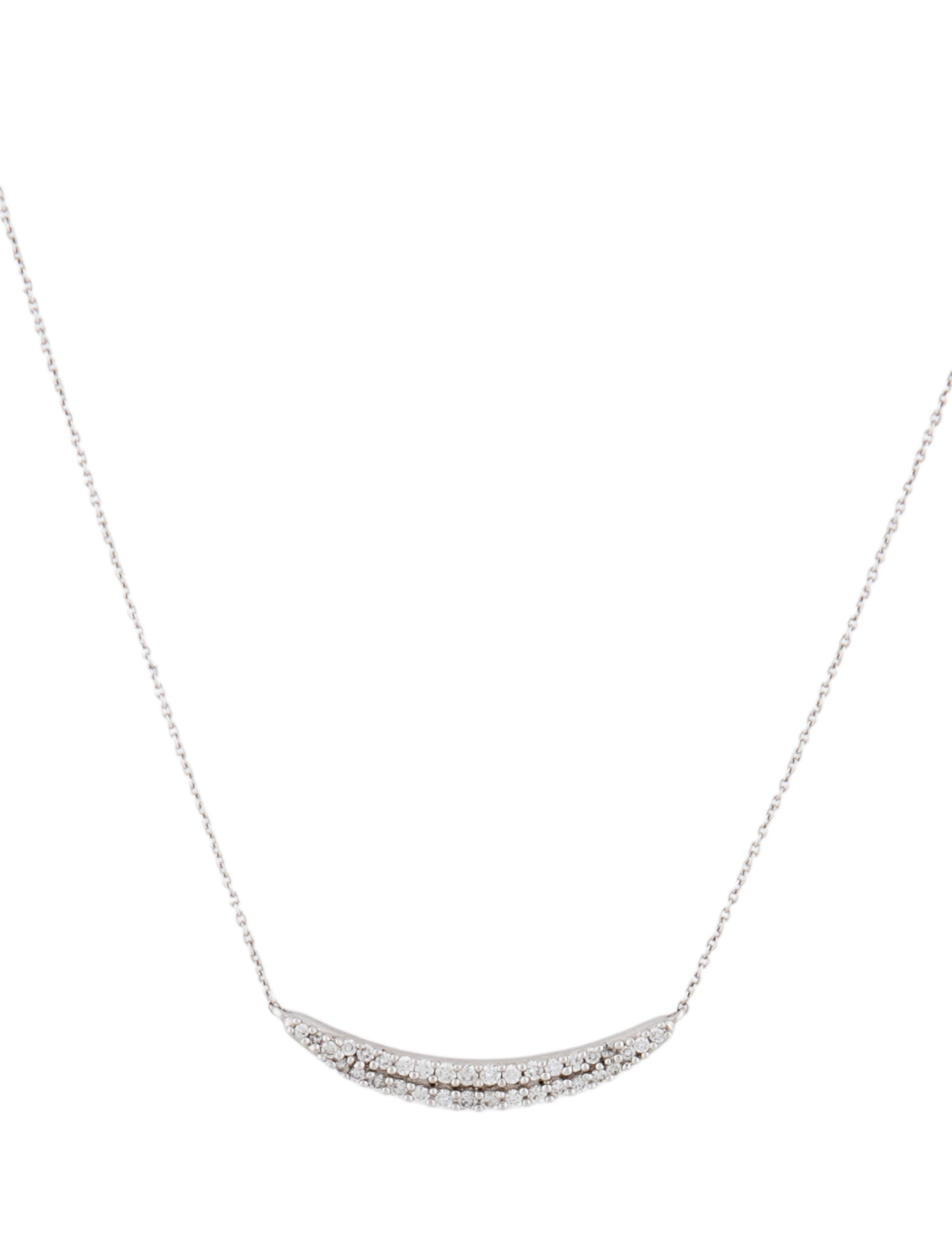 Dana Rebecca Designs 14K Diamond Sylve Rose Curved Bar Pendant Necklace