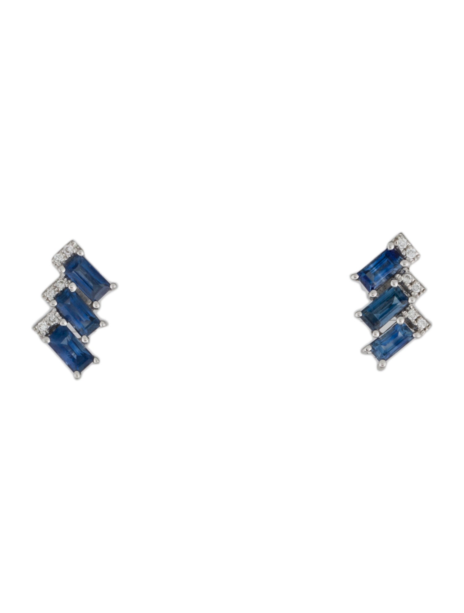 Dana Rebecca Designs 14K 1.02ctw Sapphire & Diamond Stud Earrings