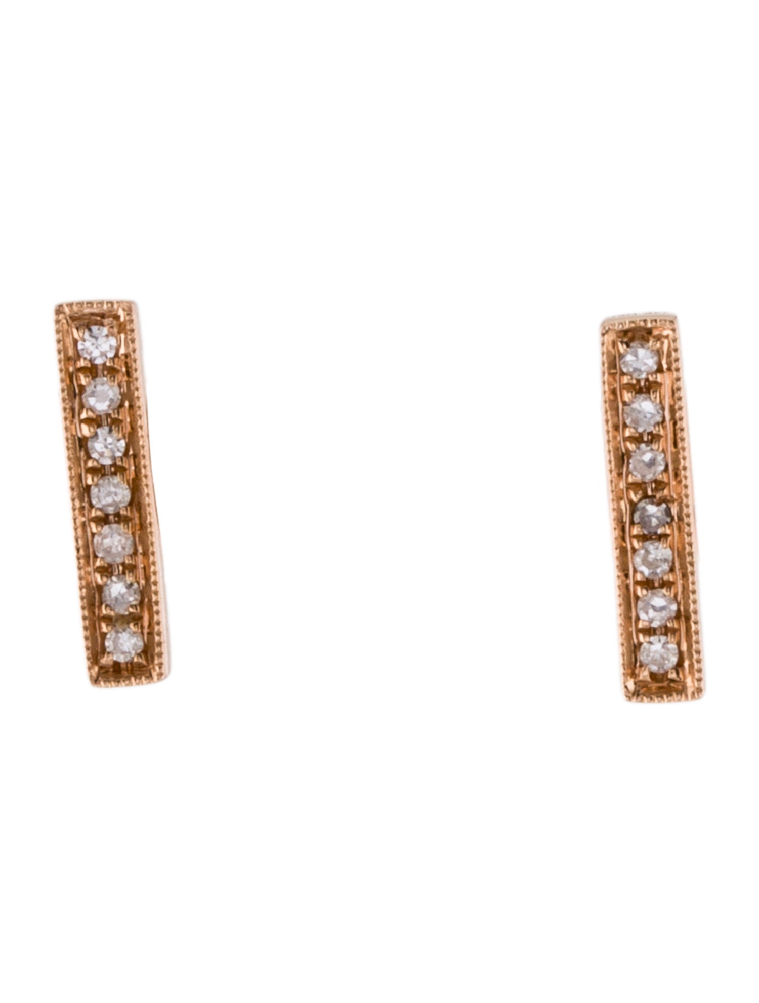 Dana Rebecca Designs 14K Diamond Sylvie Rose Bar Studs