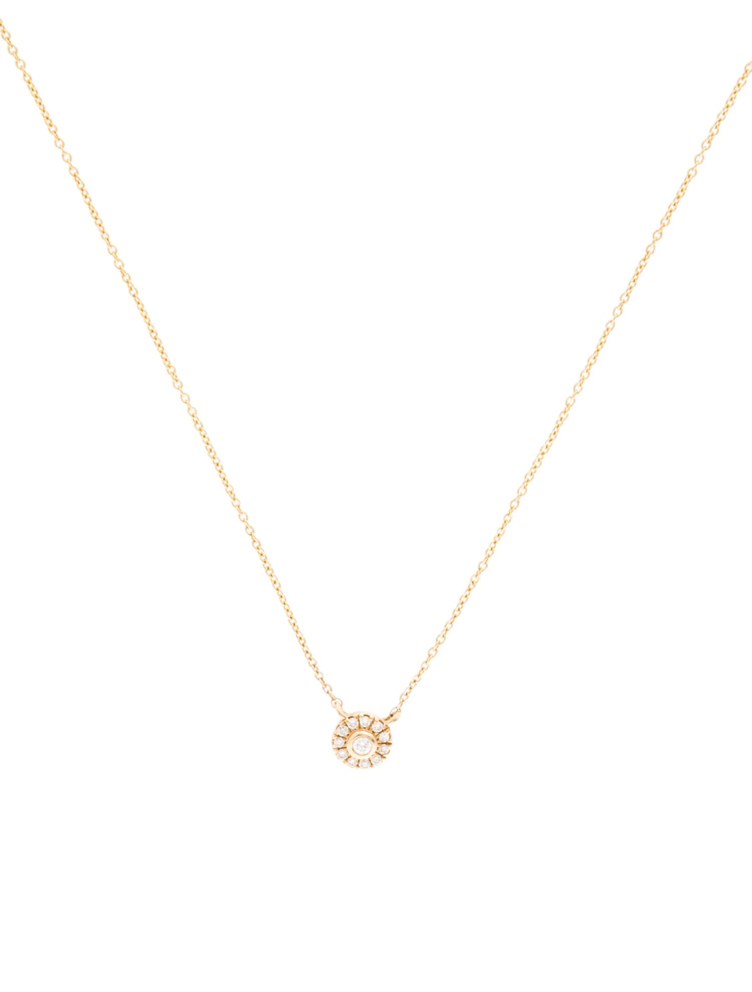 Dana Rebecca Designs 14K Diamond Circle Pendant Necklace