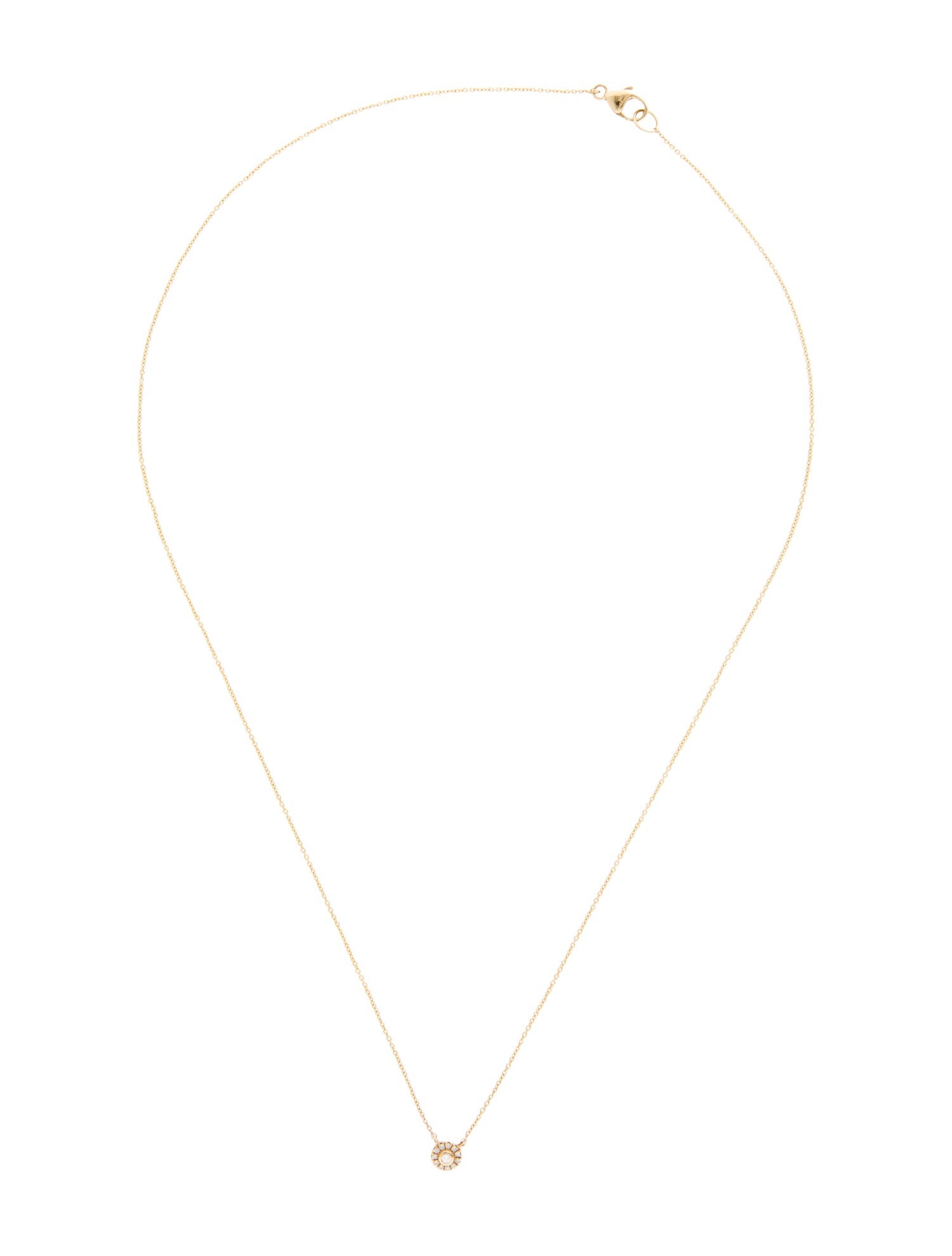 Dana Rebecca Designs 14K Diamond Circle Pendant Necklace