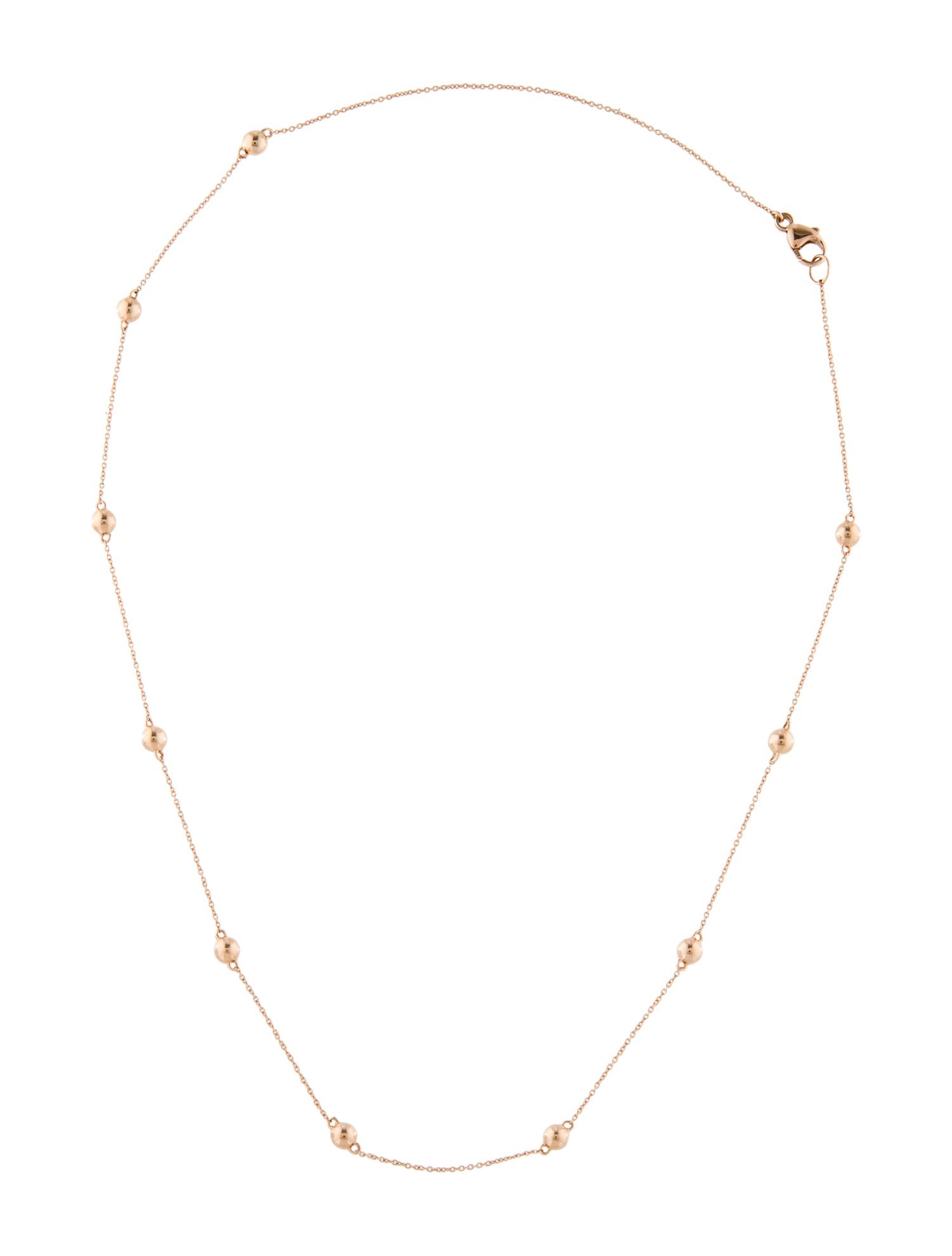 Dana Rebecca Designs 14K Rose Gold Poppy Rae Pebble Station Necklace