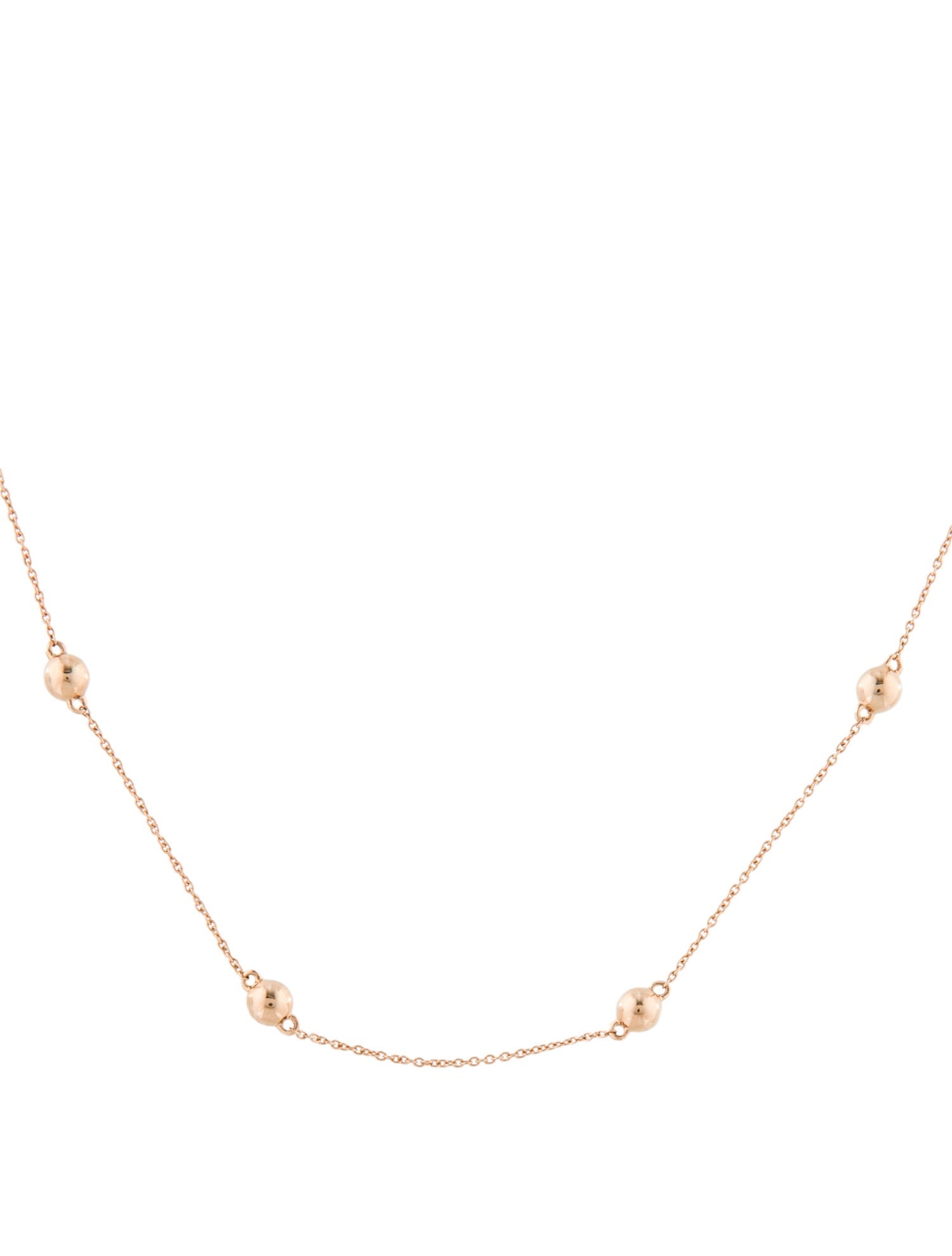 Dana Rebecca Designs 14K Rose Gold Poppy Rae Pebble Station Necklace