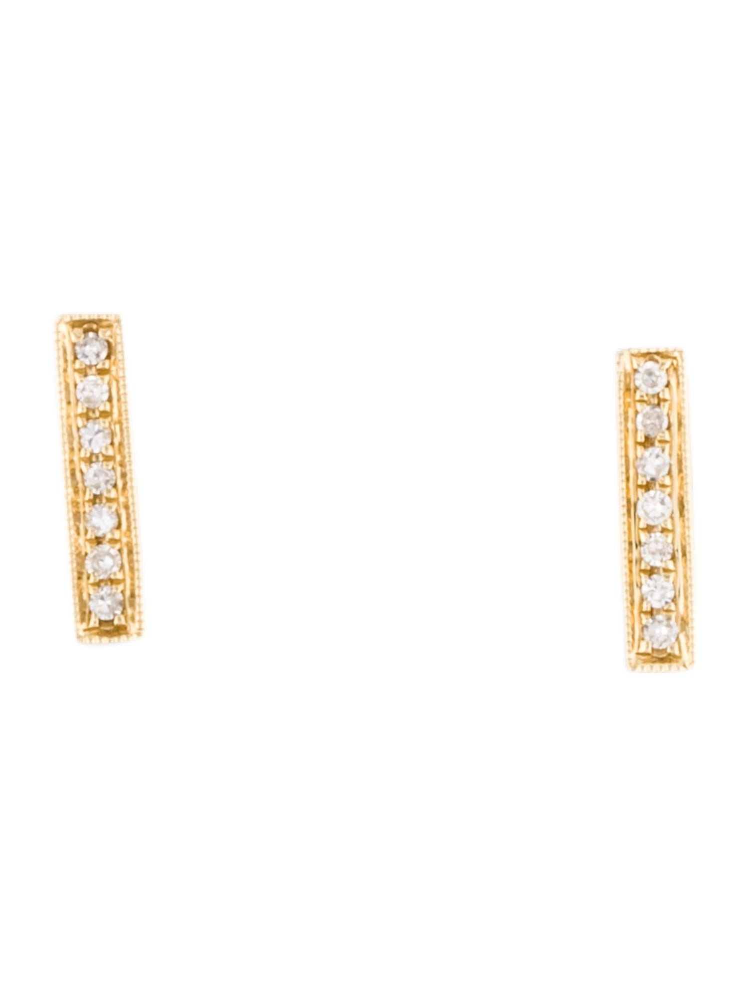 Dana Rebecca Designs 14K Diamond Sylvie Rose Bar Stud Earrings