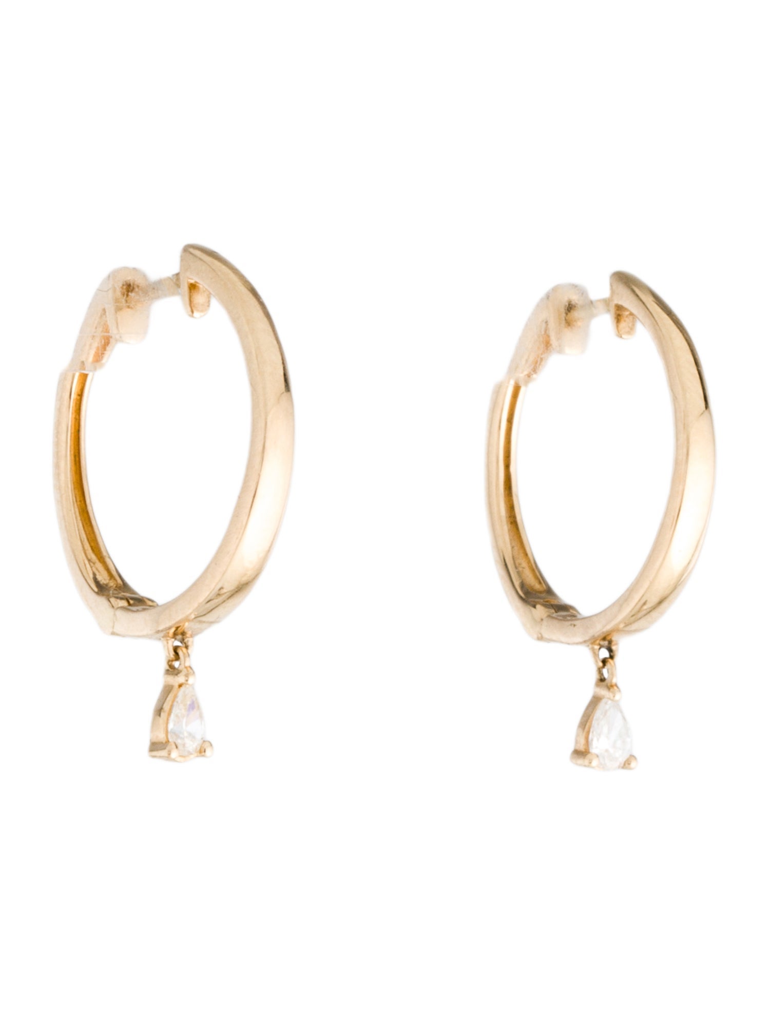Dana Rebecca Designs 14K Diamond Taylor Elaine Teardrop Hoop Earrings