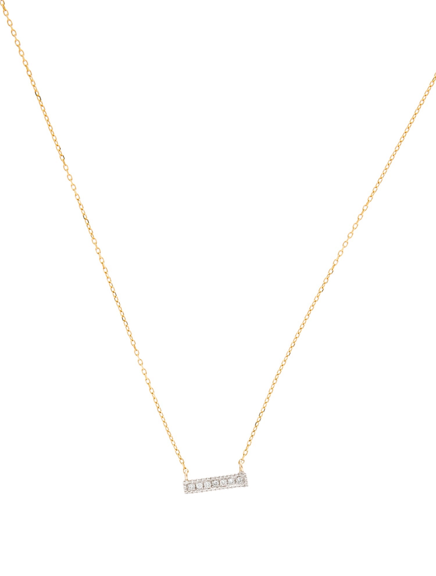 Dana Rebecca Designs 14K Diamond Sylvie Bar Pendant Necklace