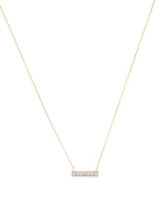 Dana Rebecca Designs 14K Diamond Bar Pendant Necklace