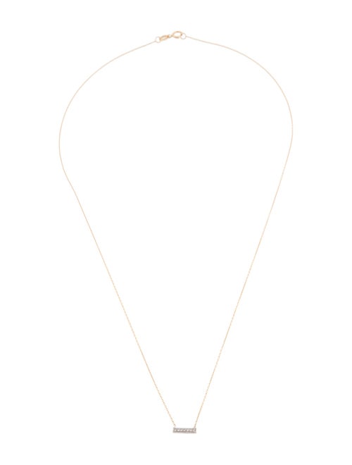 Dana Rebecca Designs 14K Diamond Bar Pendant Necklace