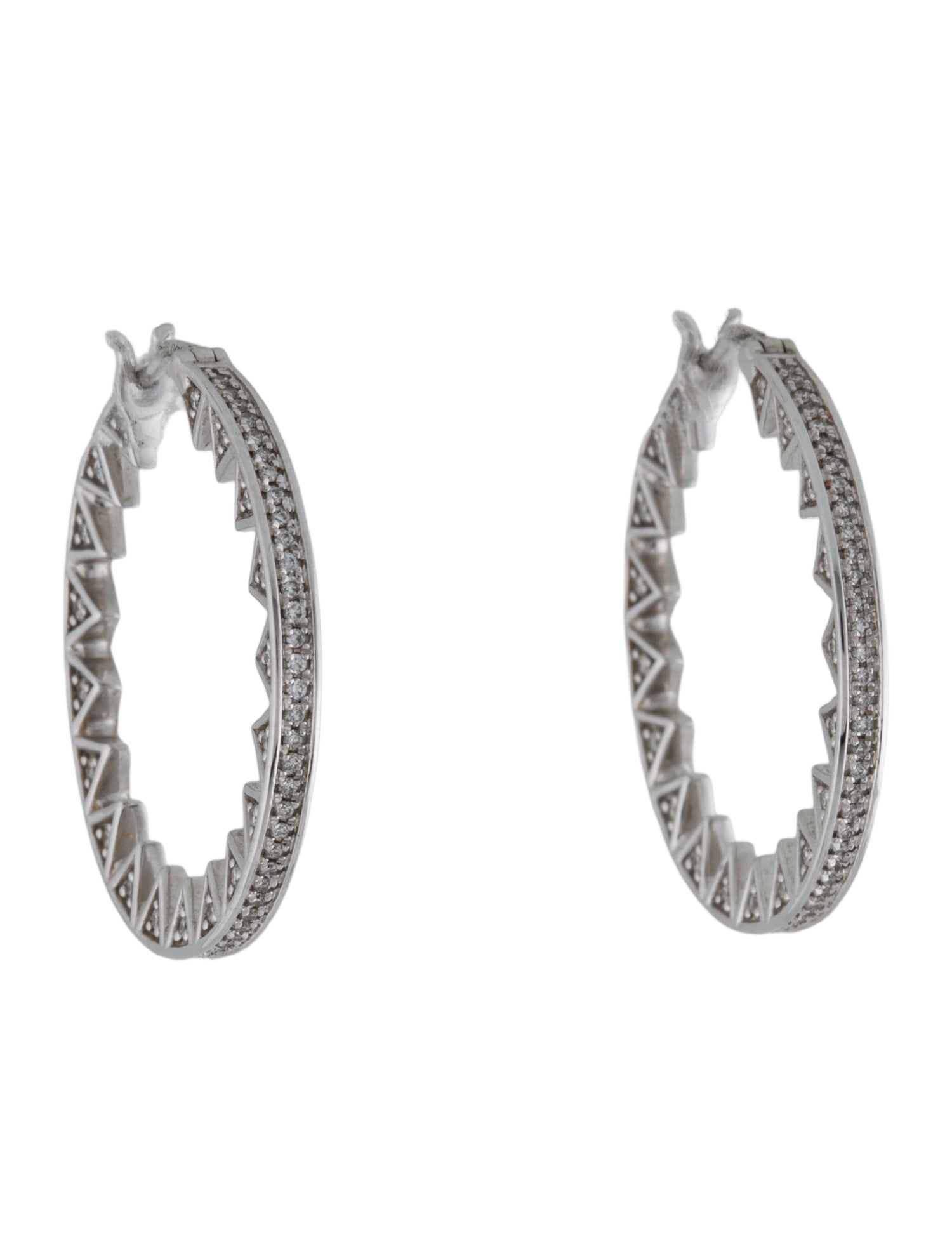 Dana Rebecca Designs 14K Diamond Spike Hoop Earrings