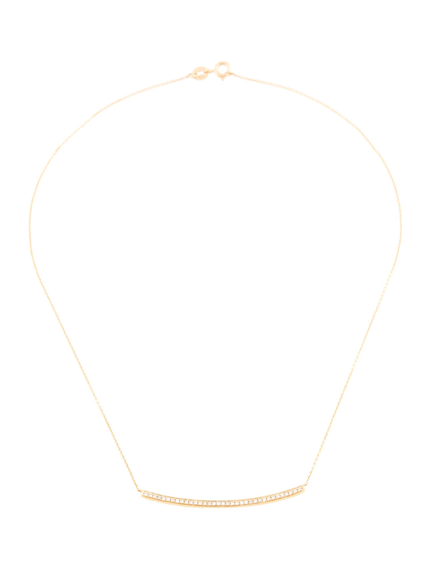 Dana Rebecca Designs 14K Diamond Sylvie Rose Long Bar Necklace