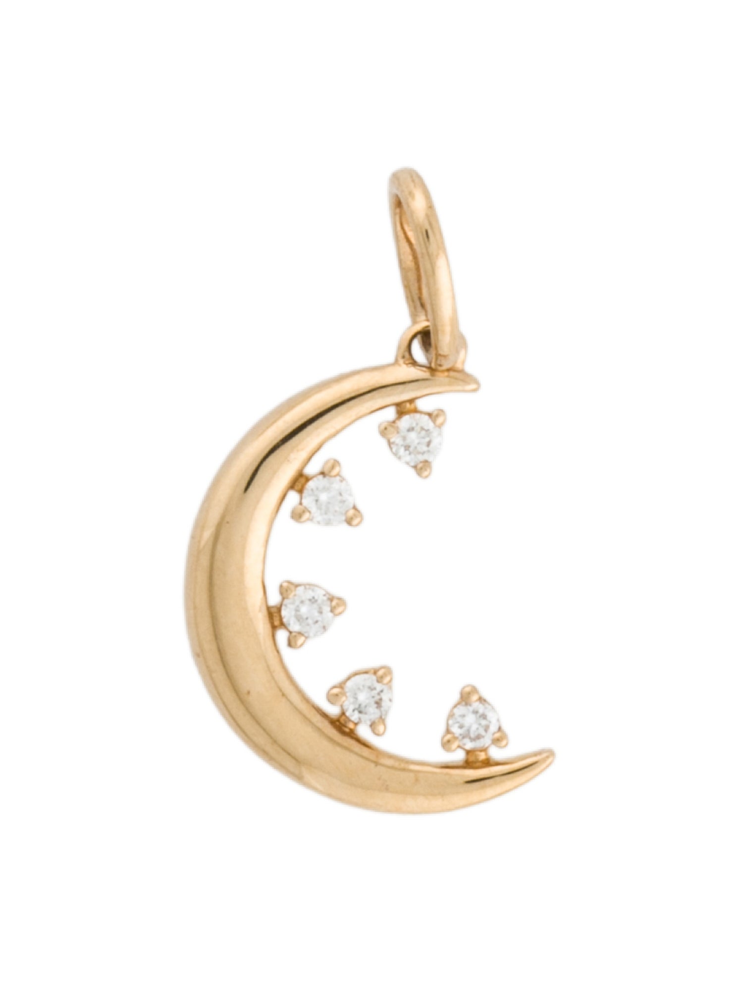 Dana Rebecca Designs 14K Diamond Crescent Moon Pendant