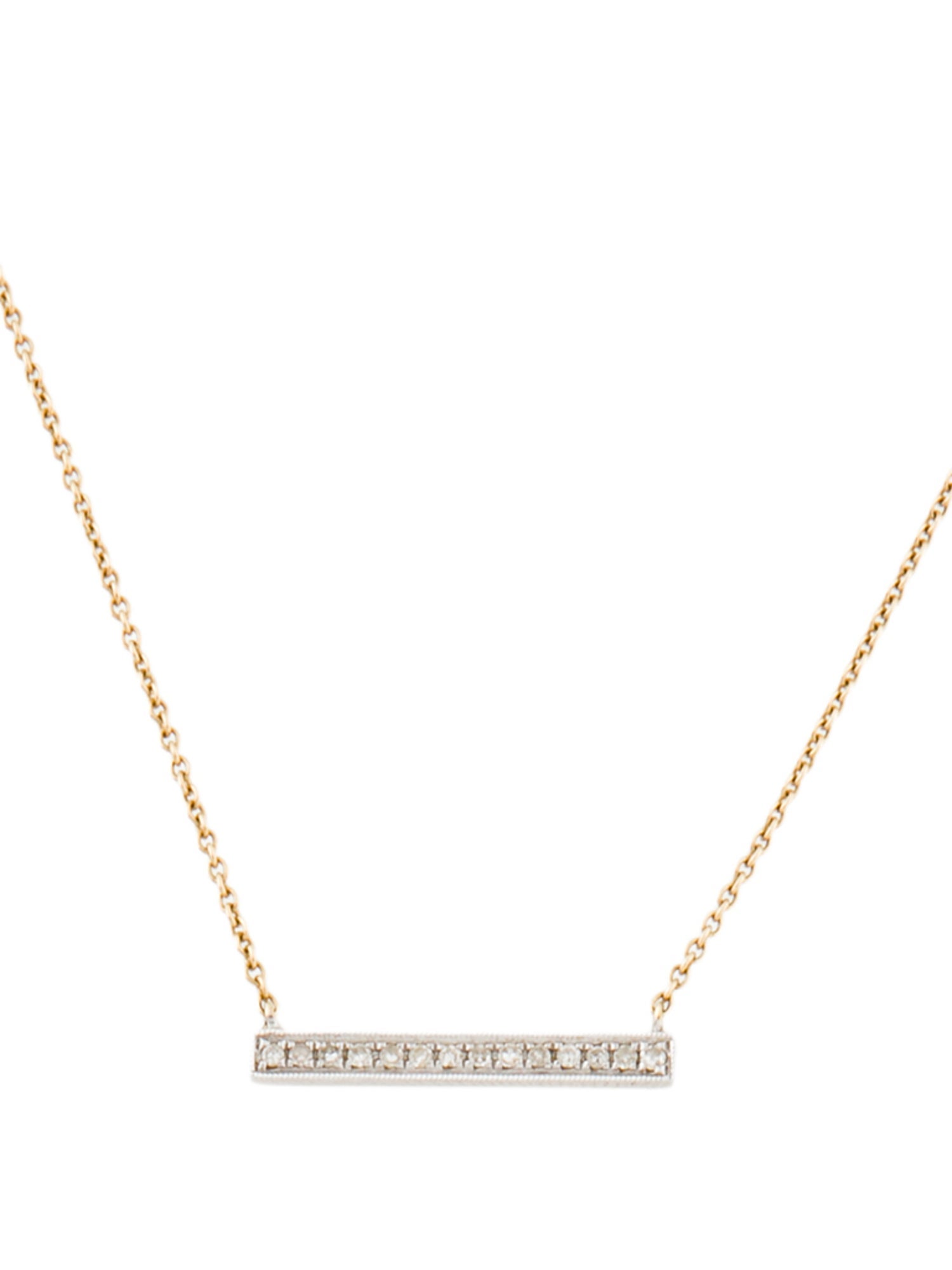 Dana Rebecca Designs 14K Diamond Sylvie Rose Medium Bar Necklace