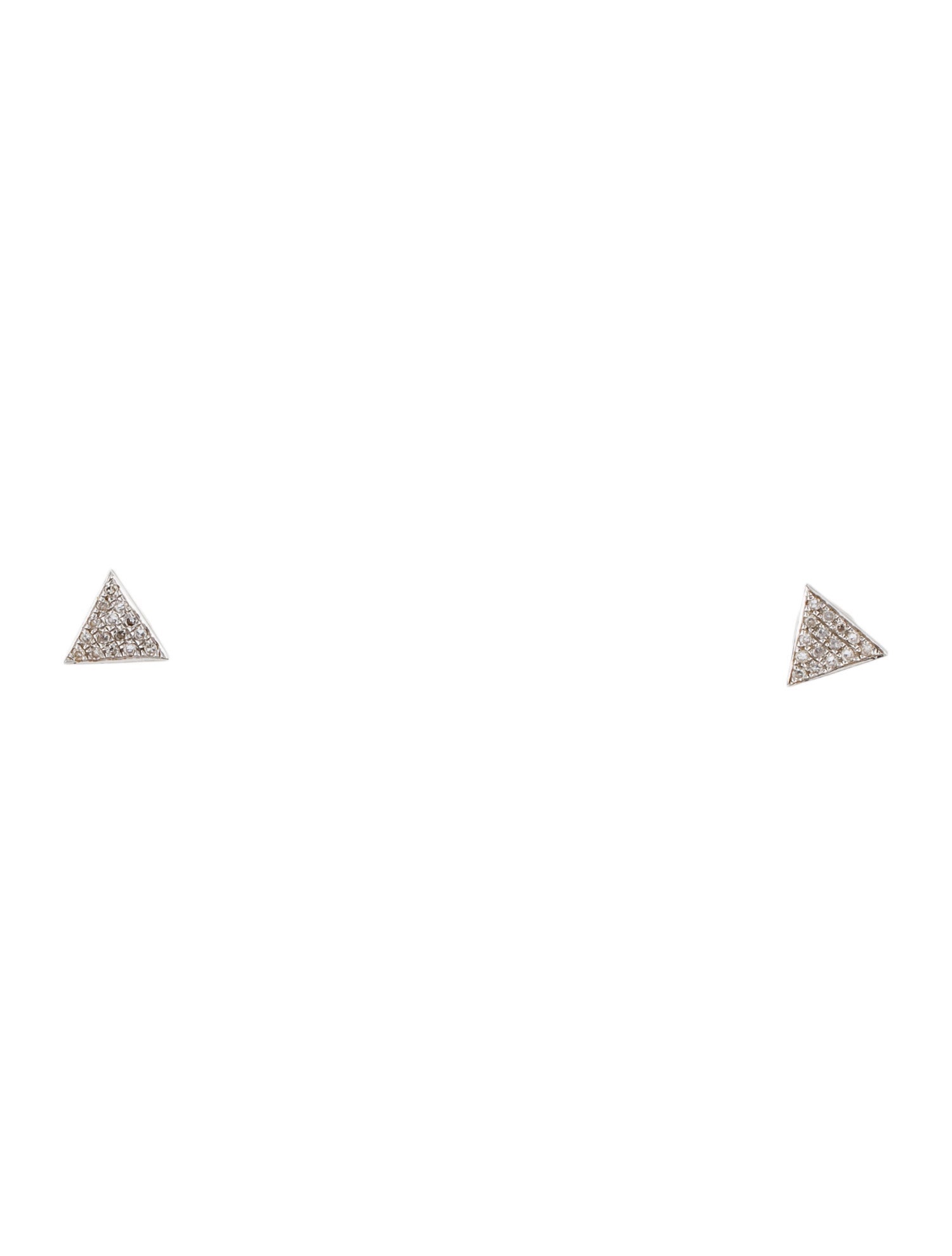 Dana Rebecca Designs 14K Diamond Triangle Pavé Stud Earrings