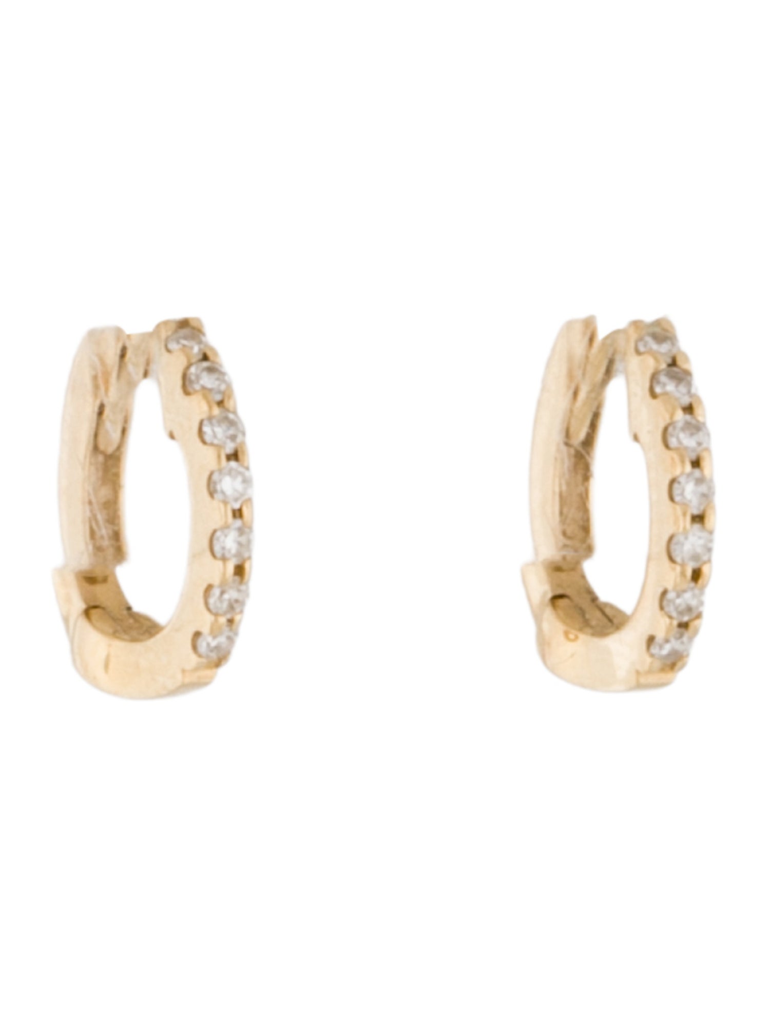 Dana Rebecca Designs 14K Diamond Mini Huggie Earrings
