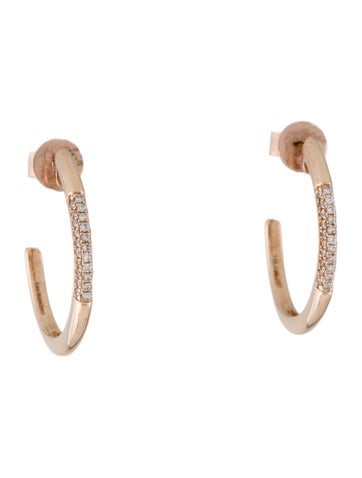 Pre-owned Dana Rebecca Designs 14k Diamond Hoop Earrings In Multicolor