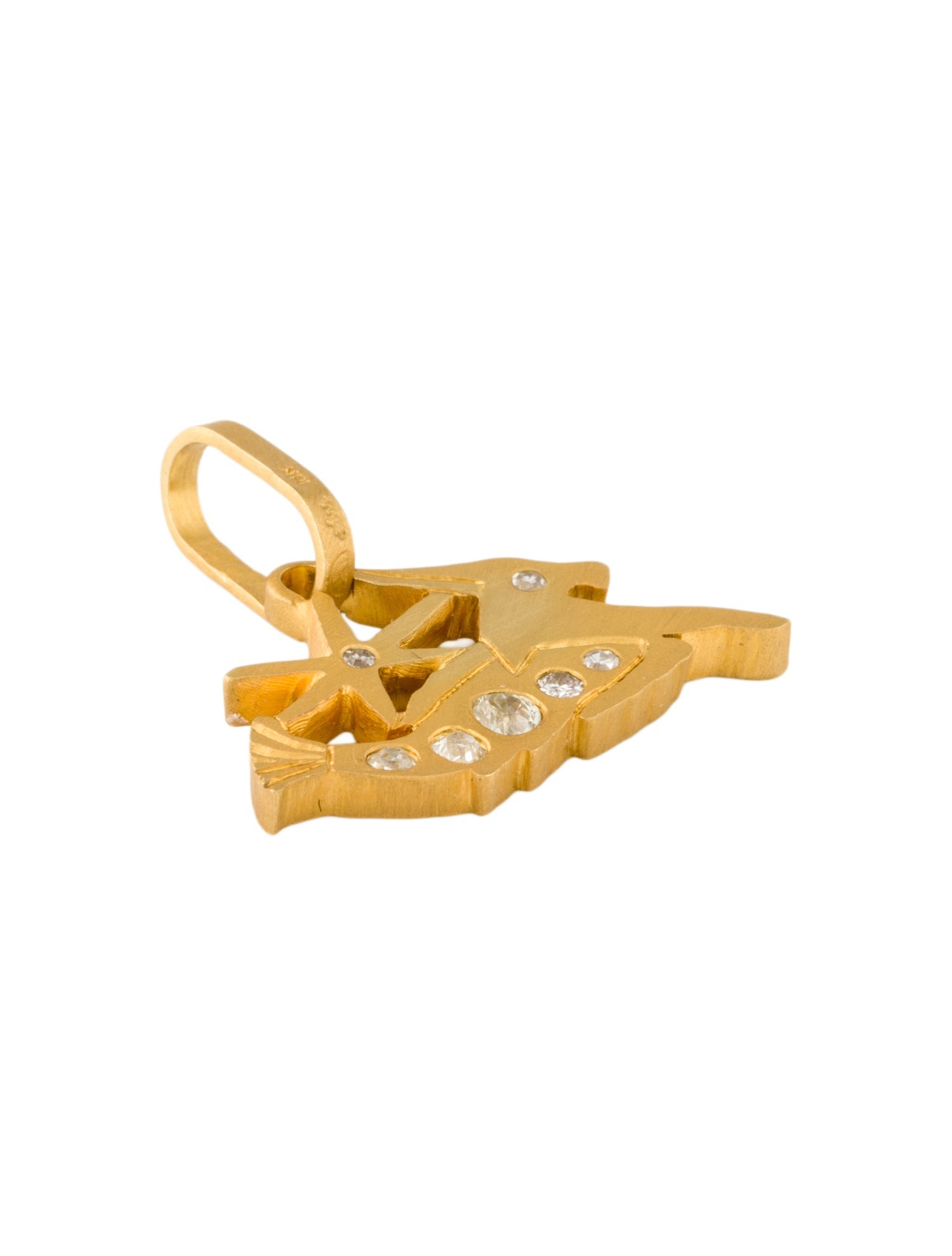 Darius 18K Diamond Denera Capricorn Pendant