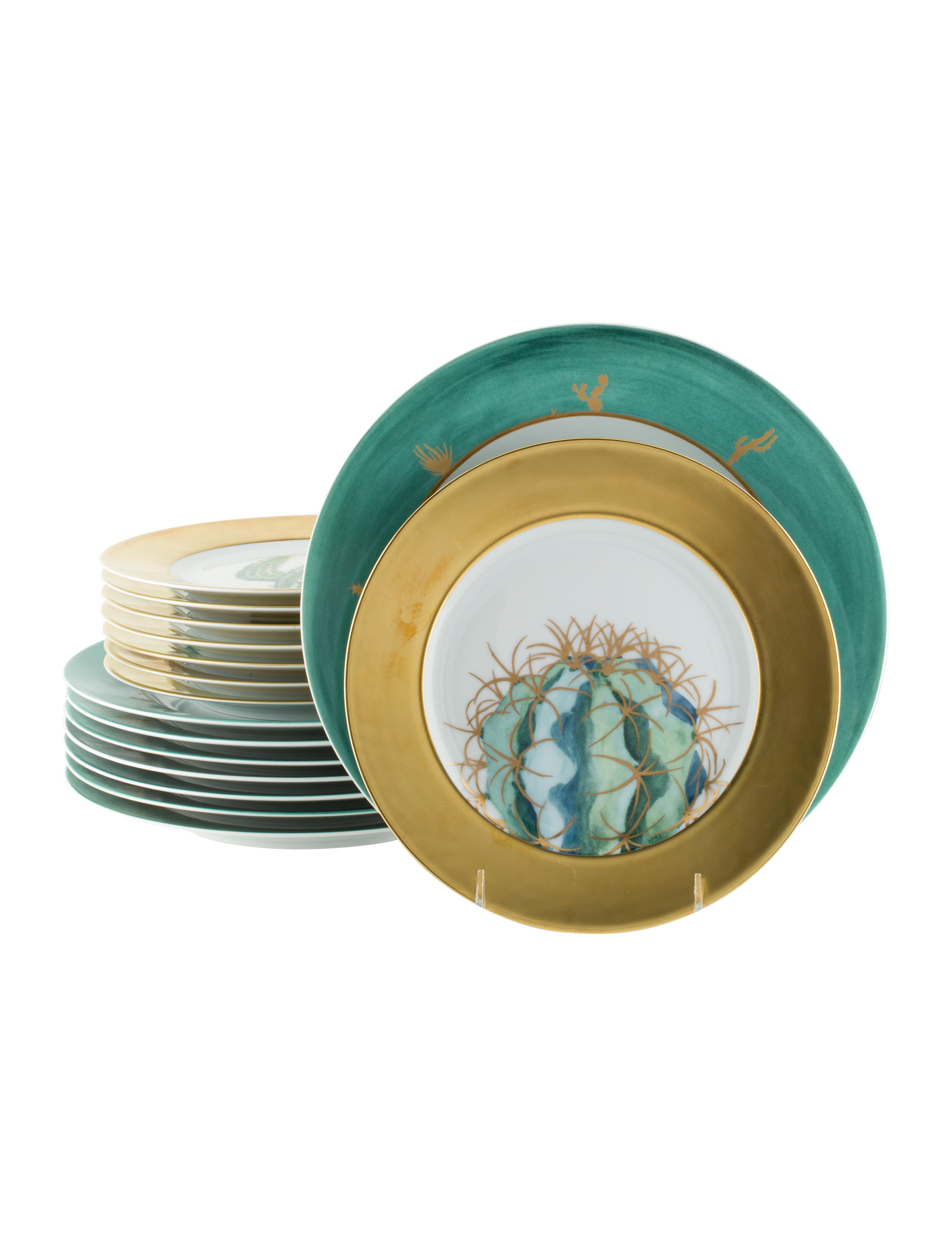 Daum 16 Piece Limoges Porcelain Hilton Mcconnico Cactus Tableware Set Tabletop Kitchen Dauuu20650 The Realreal