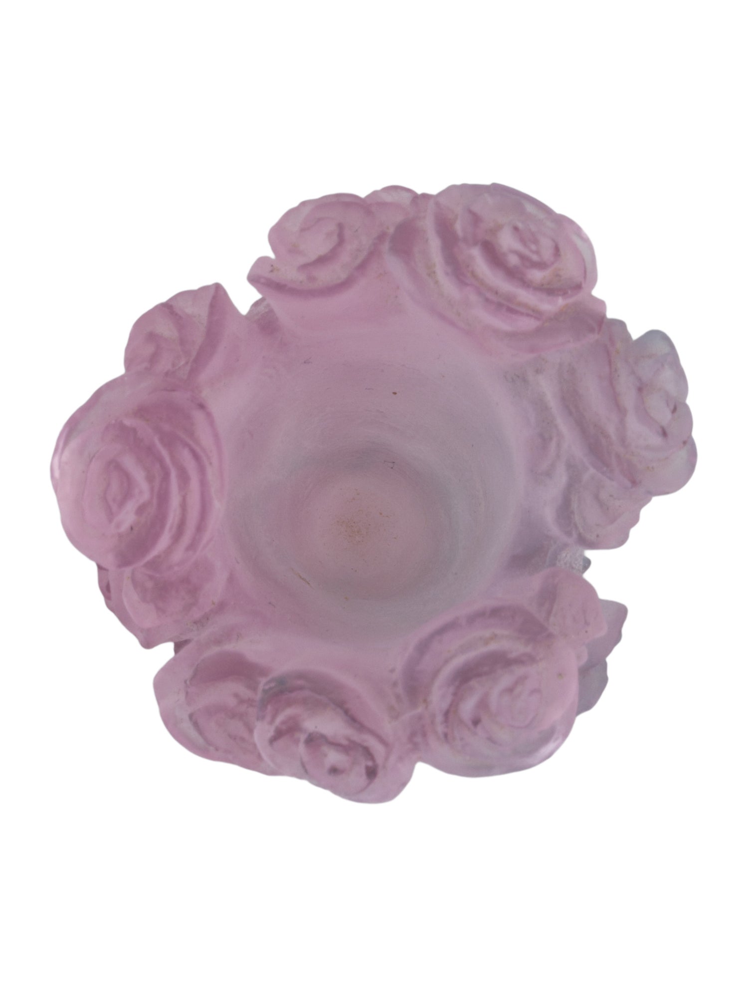Daum Pâte de Verre Rose Passion Mini Vase