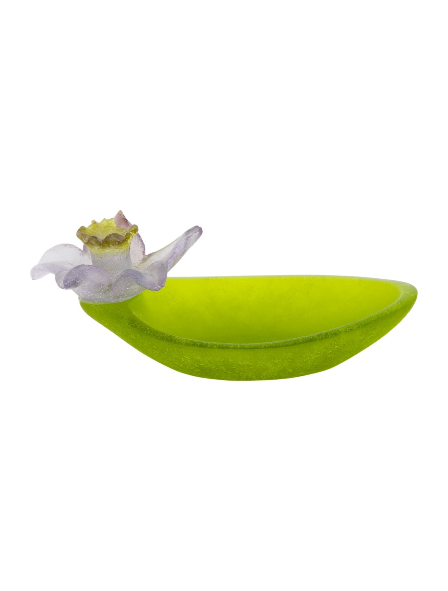 Daum Pâte de Verre Mini Daffodil Dish