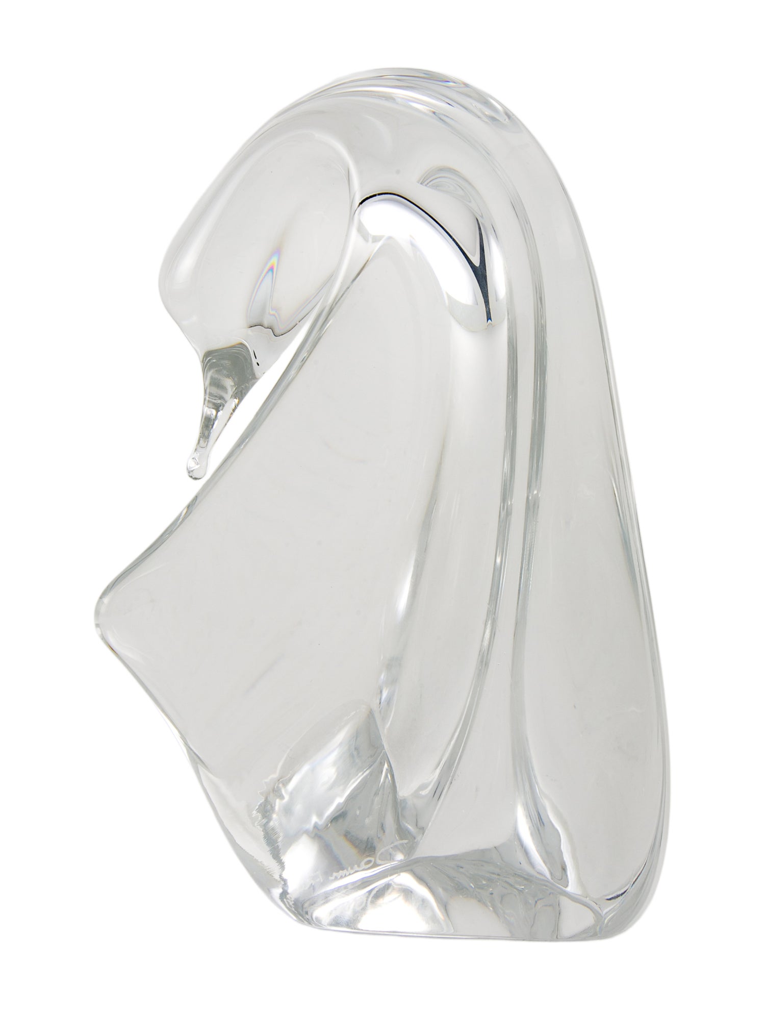 Daum Crystal Swan Figurine