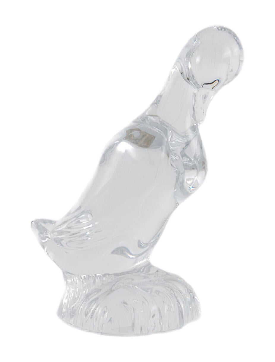 Daum Crystal Duck Figurine