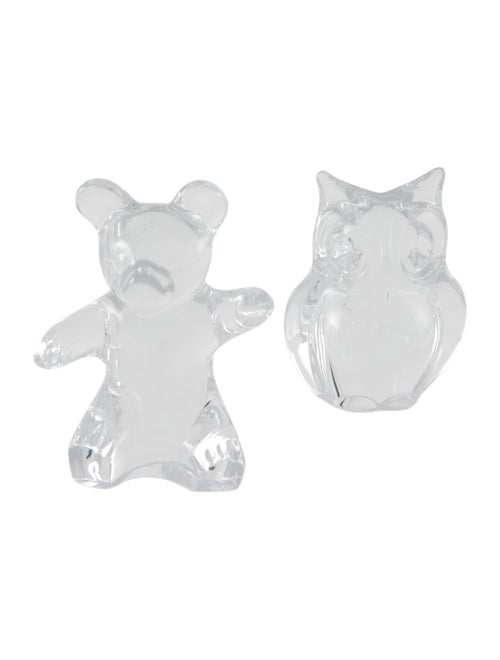 Daum Pair Of Crystal Animal Figurines